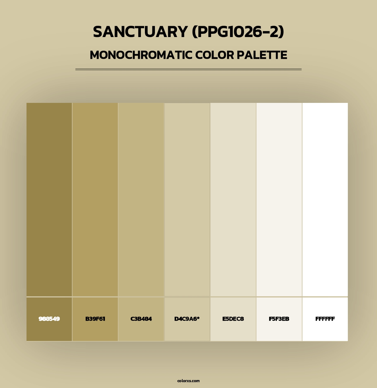 Sanctuary (PPG1026-2) - Monochromatic Color Palette