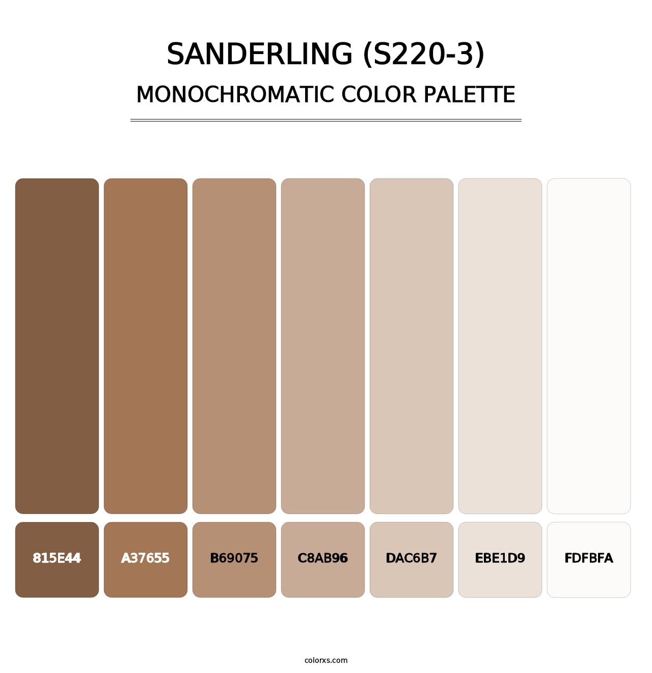 Sanderling (S220-3) - Monochromatic Color Palette