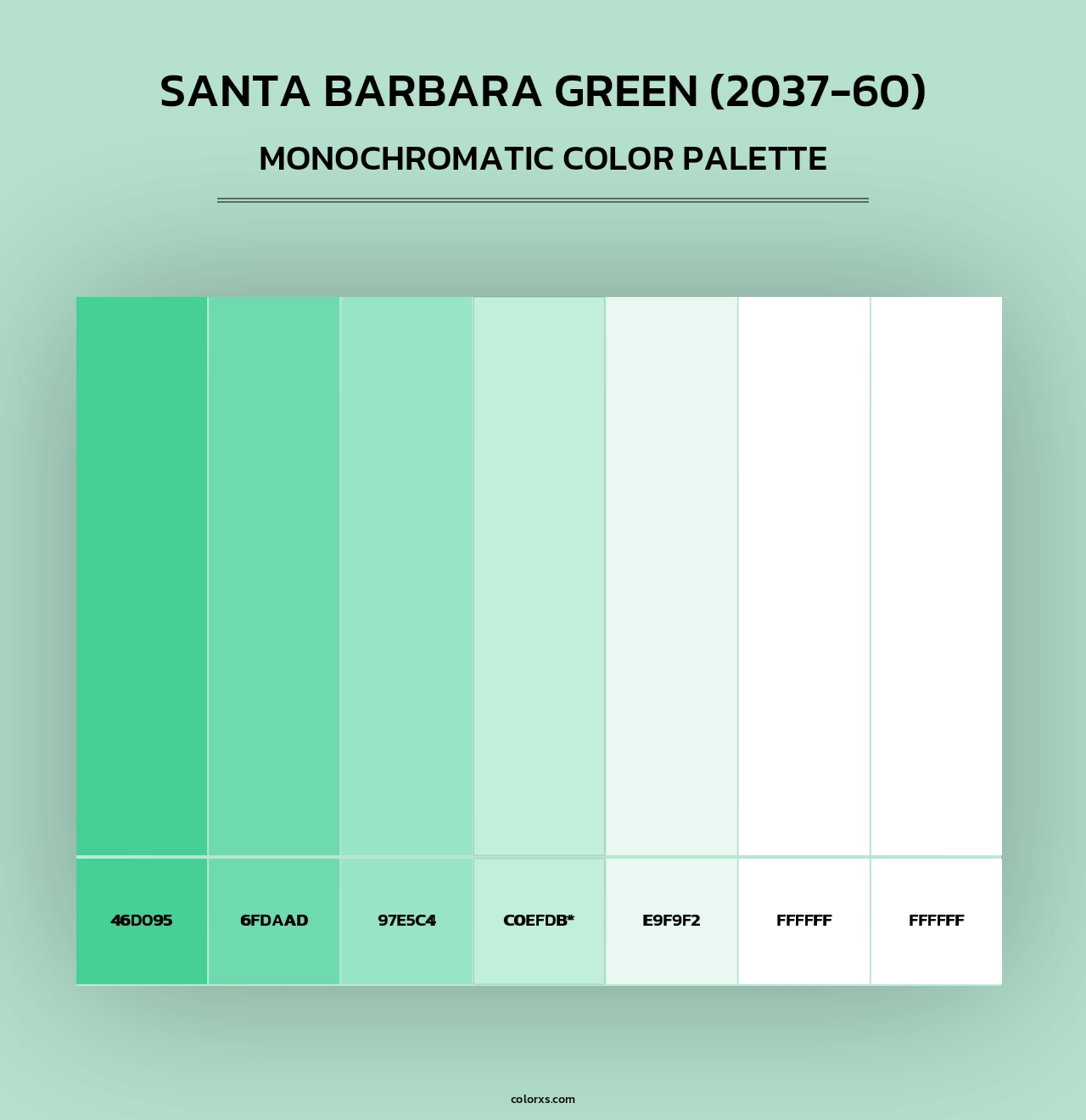 Santa Barbara Green (2037-60) - Monochromatic Color Palette
