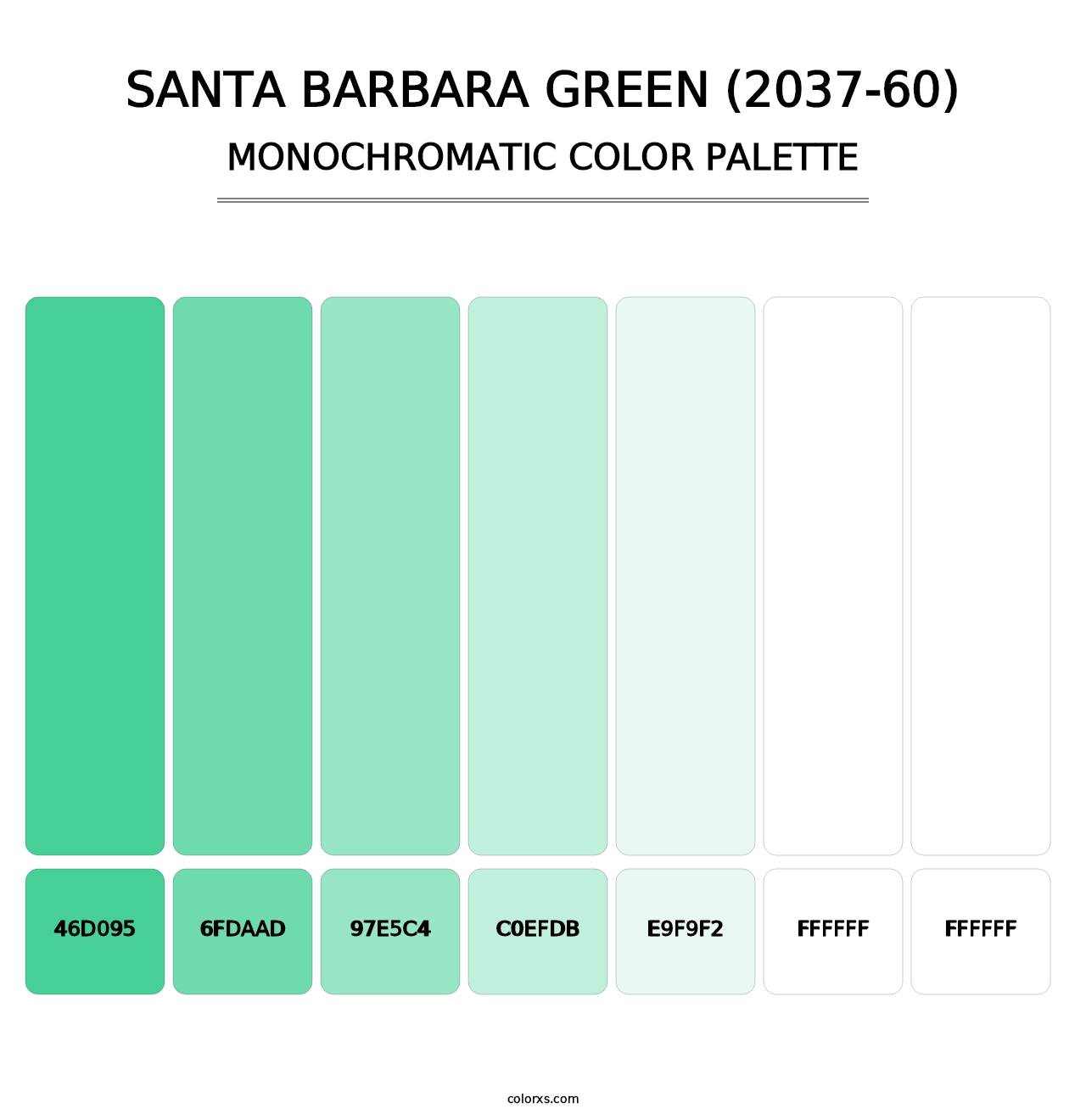 Santa Barbara Green (2037-60) - Monochromatic Color Palette