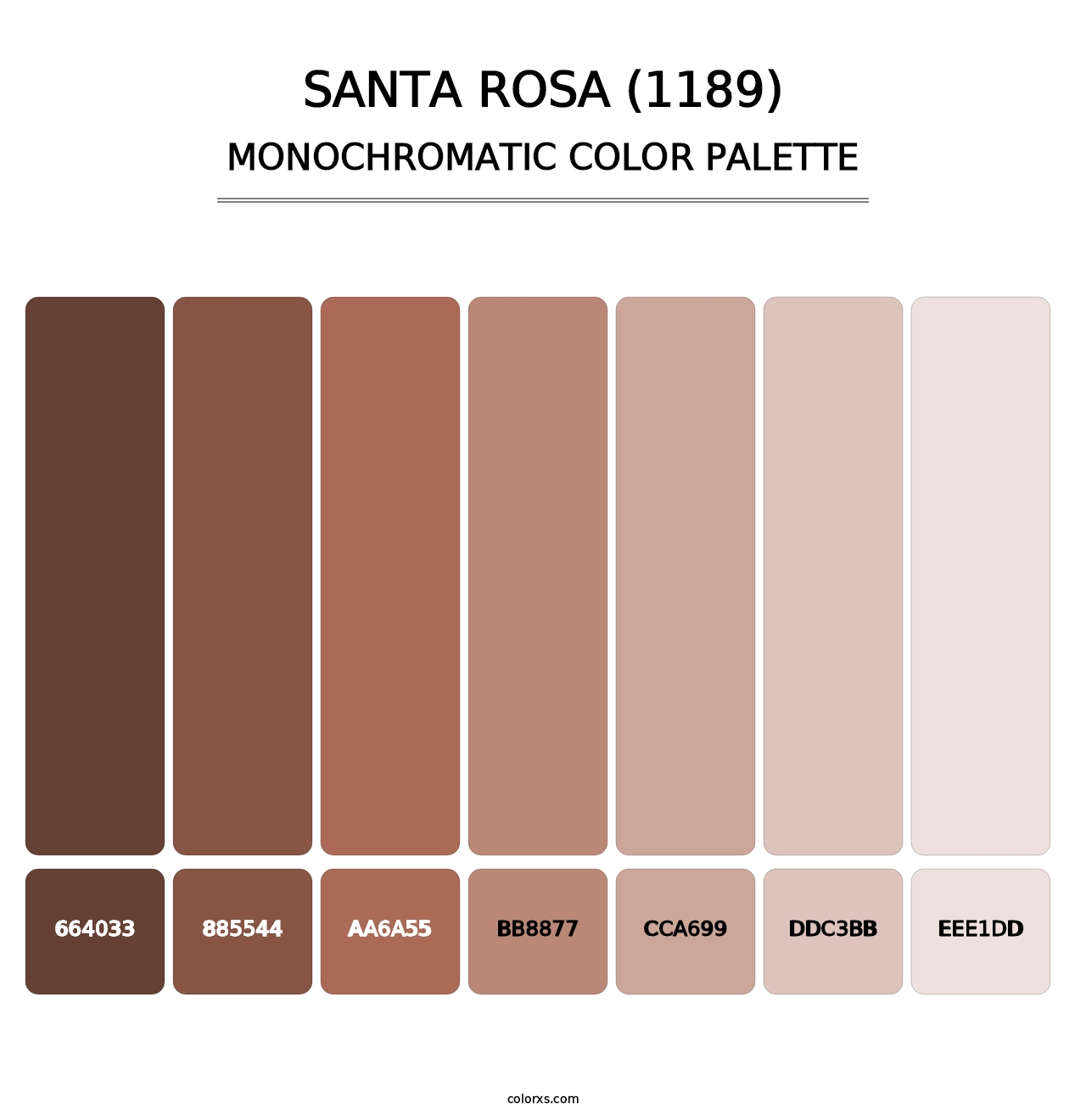 Santa Rosa (1189) - Monochromatic Color Palette