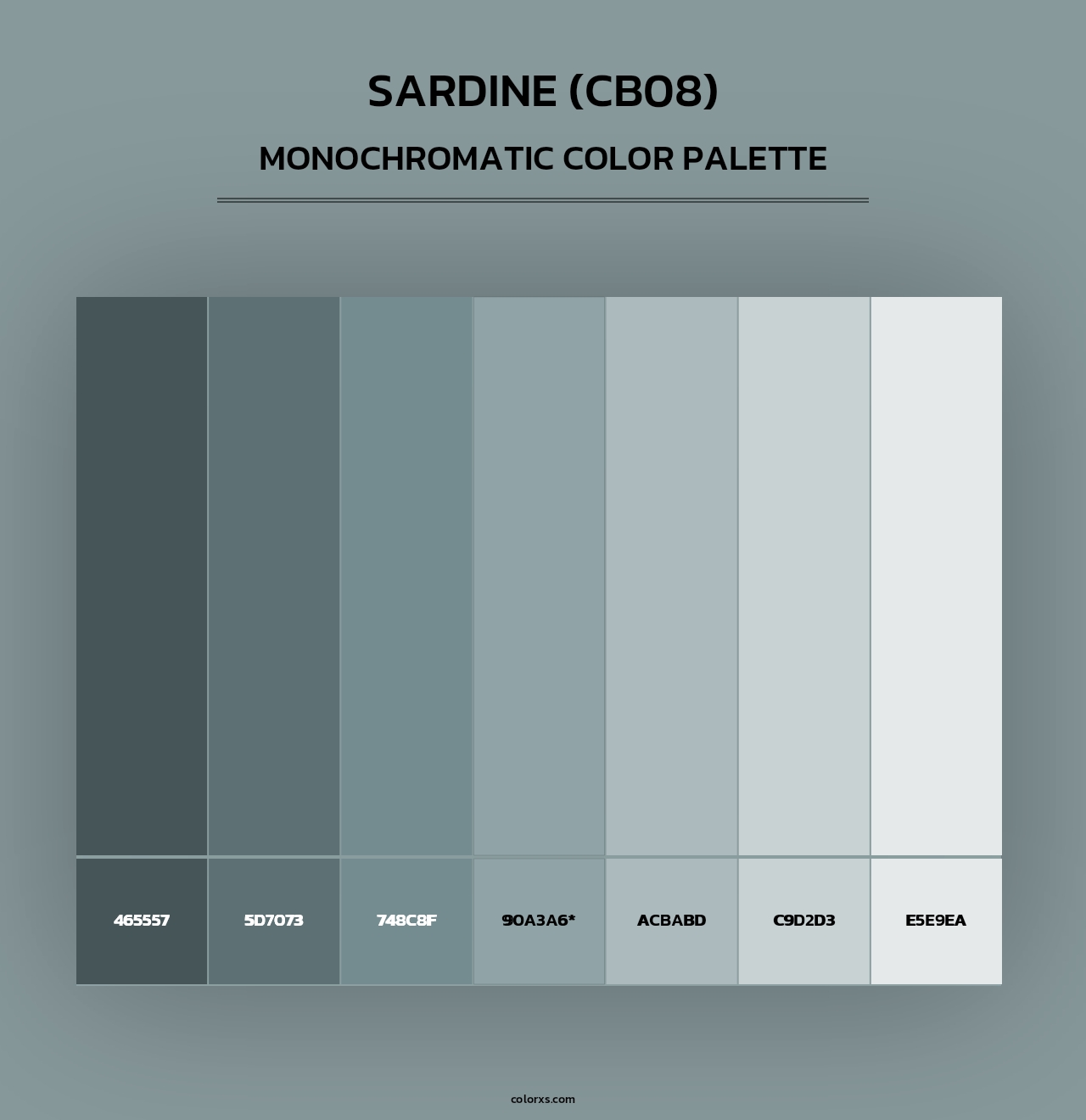 Sardine (CB08) - Monochromatic Color Palette