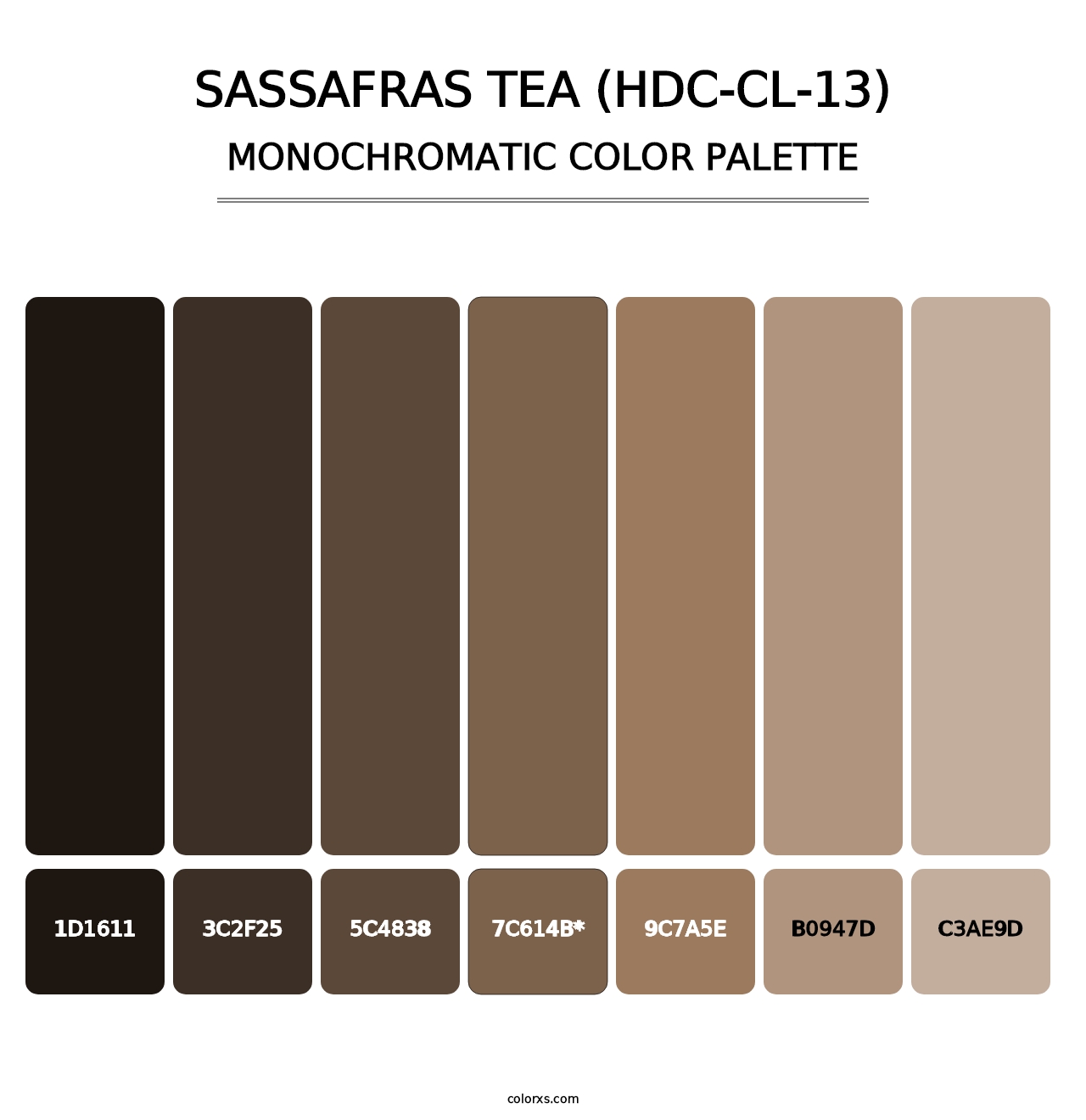 Sassafras Tea (HDC-CL-13) - Monochromatic Color Palette