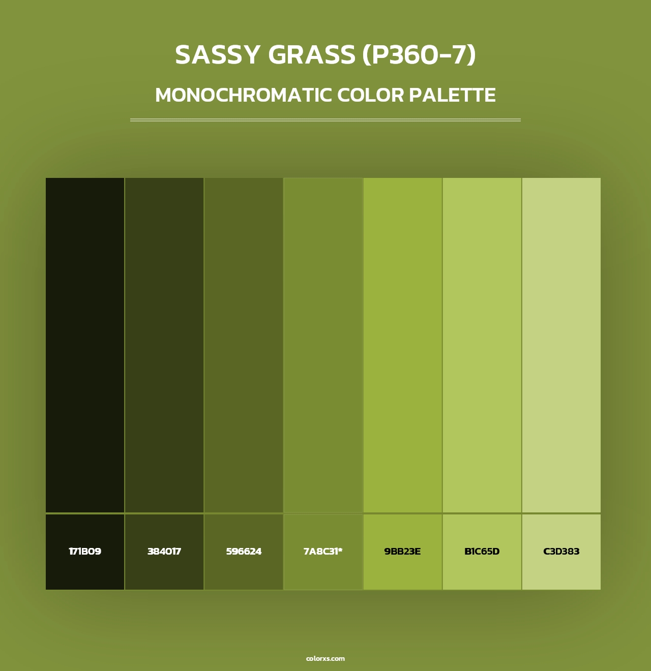 Sassy Grass (P360-7) - Monochromatic Color Palette
