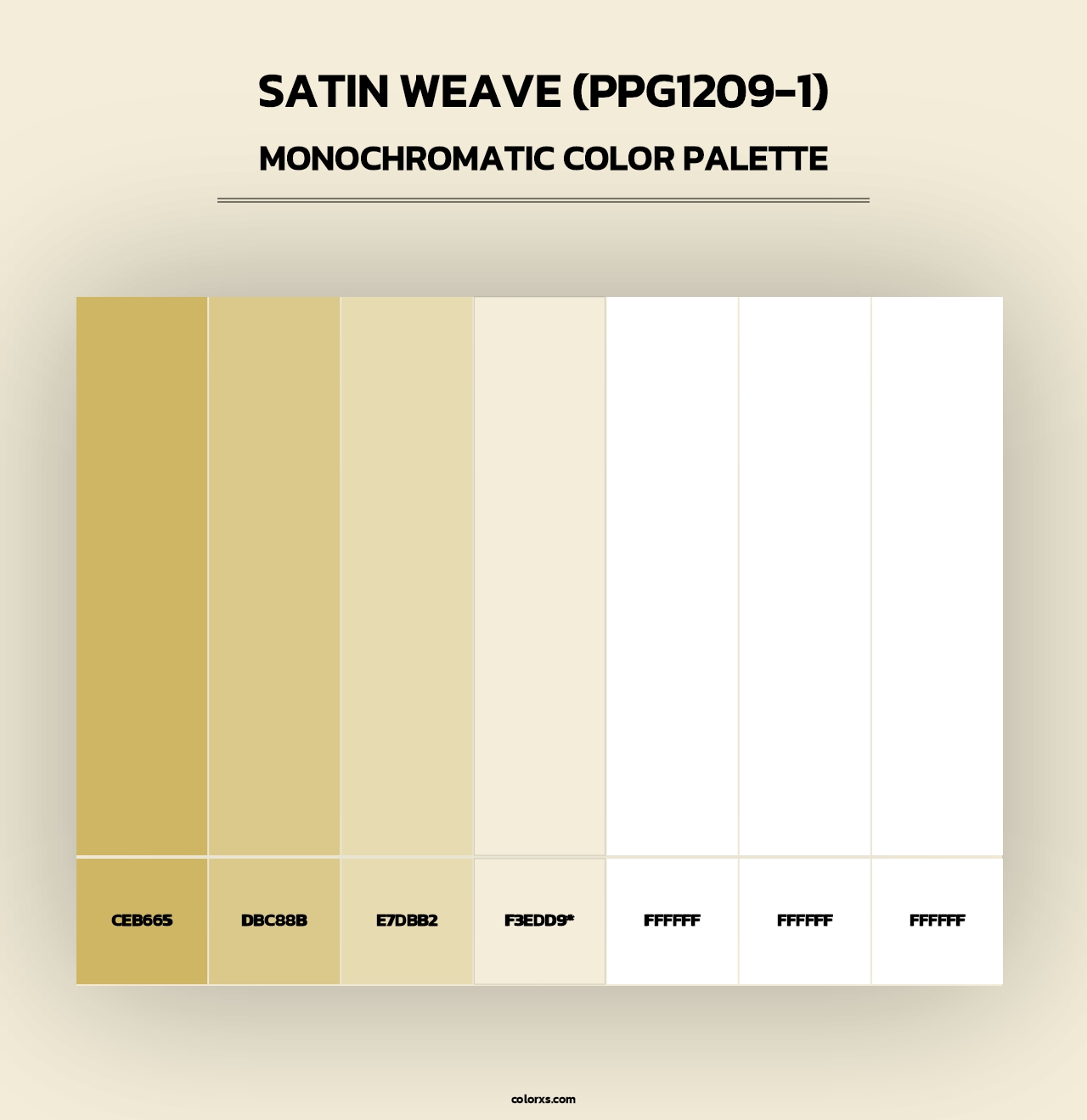 Satin Weave (PPG1209-1) - Monochromatic Color Palette