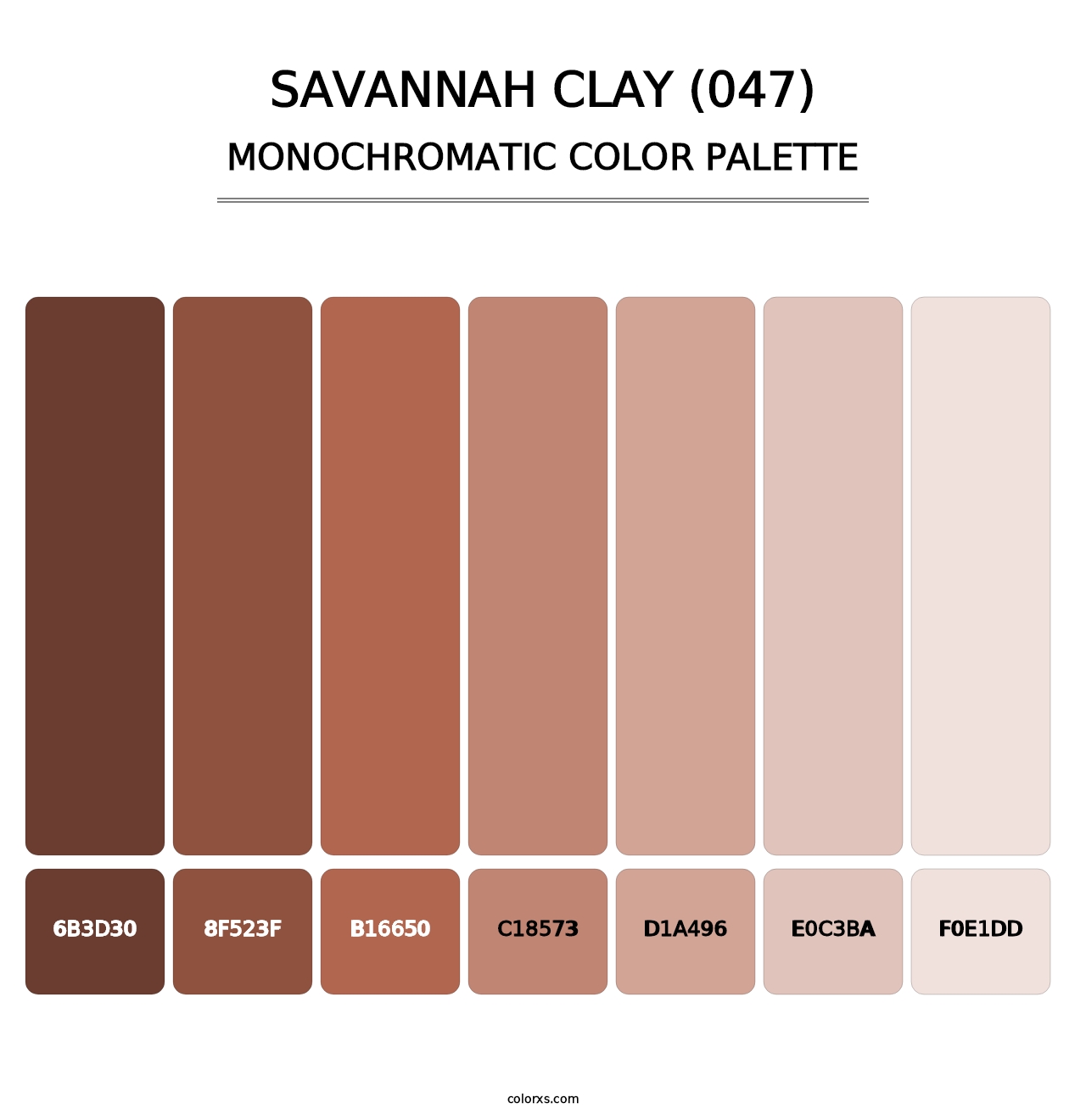 Savannah Clay (047) - Monochromatic Color Palette
