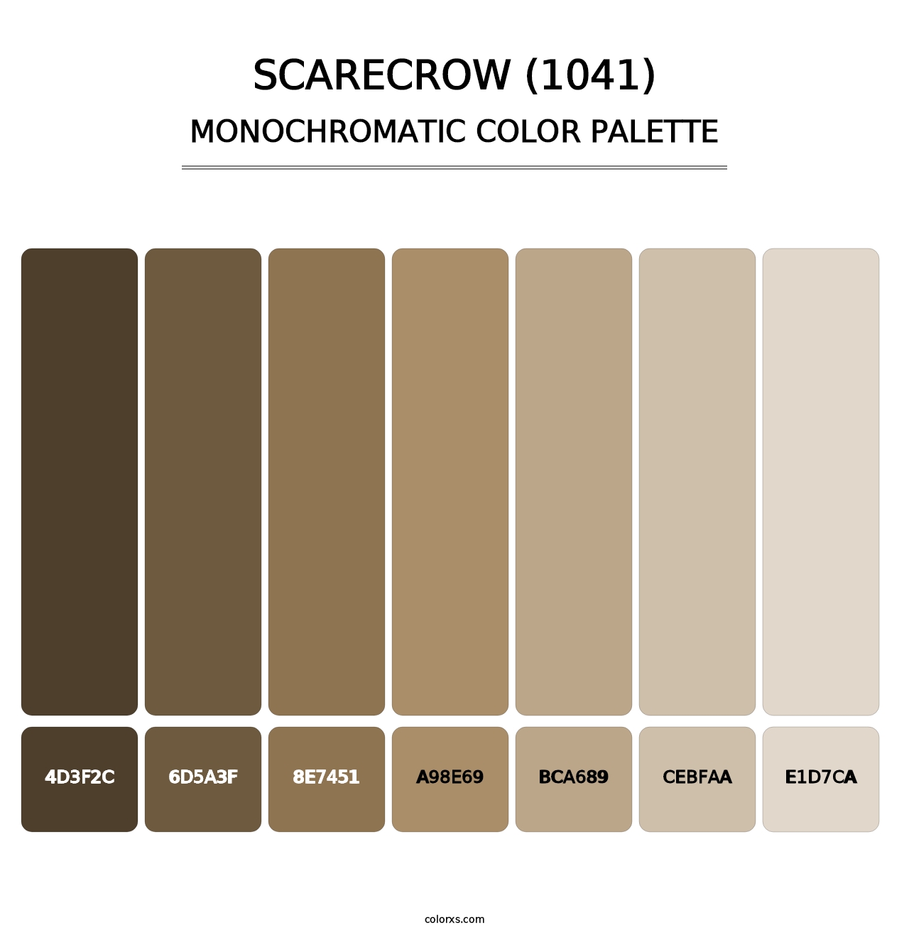 Scarecrow (1041) - Monochromatic Color Palette