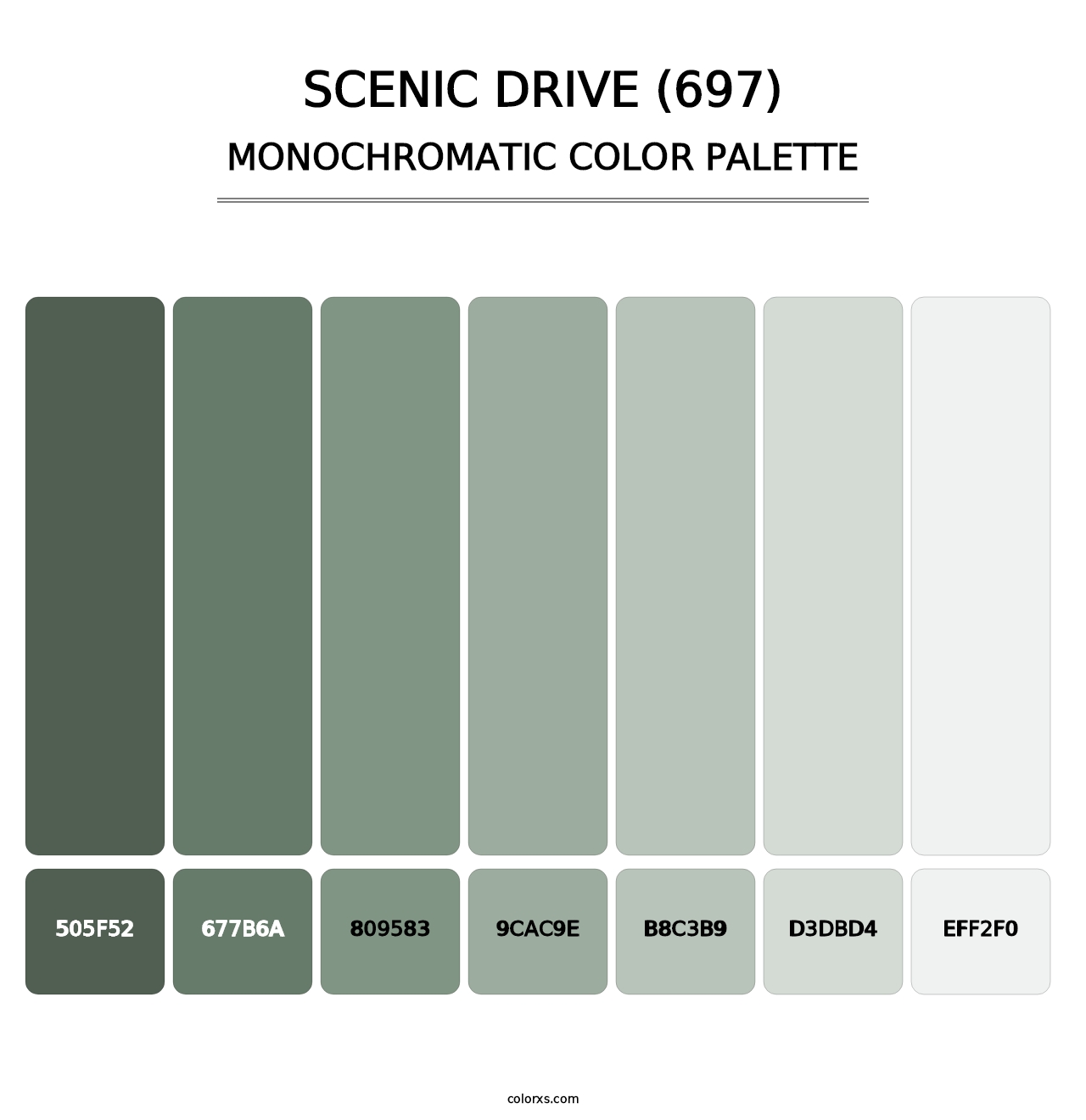 Scenic Drive (697) - Monochromatic Color Palette