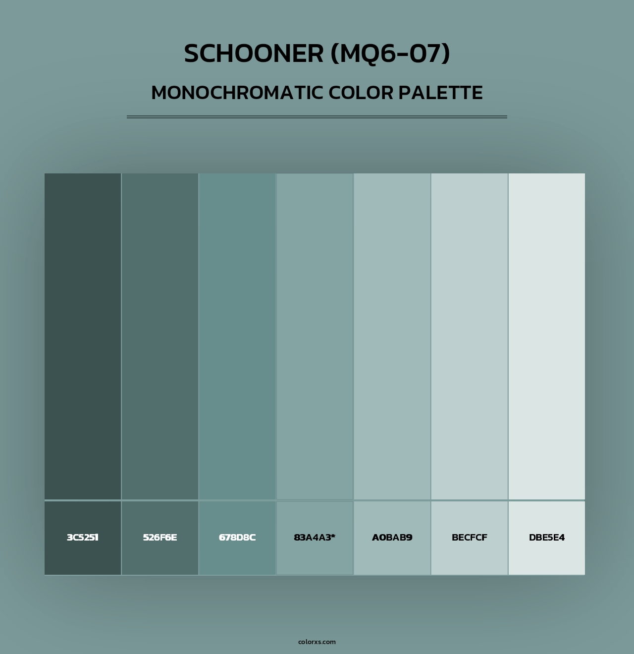 Schooner (MQ6-07) - Monochromatic Color Palette