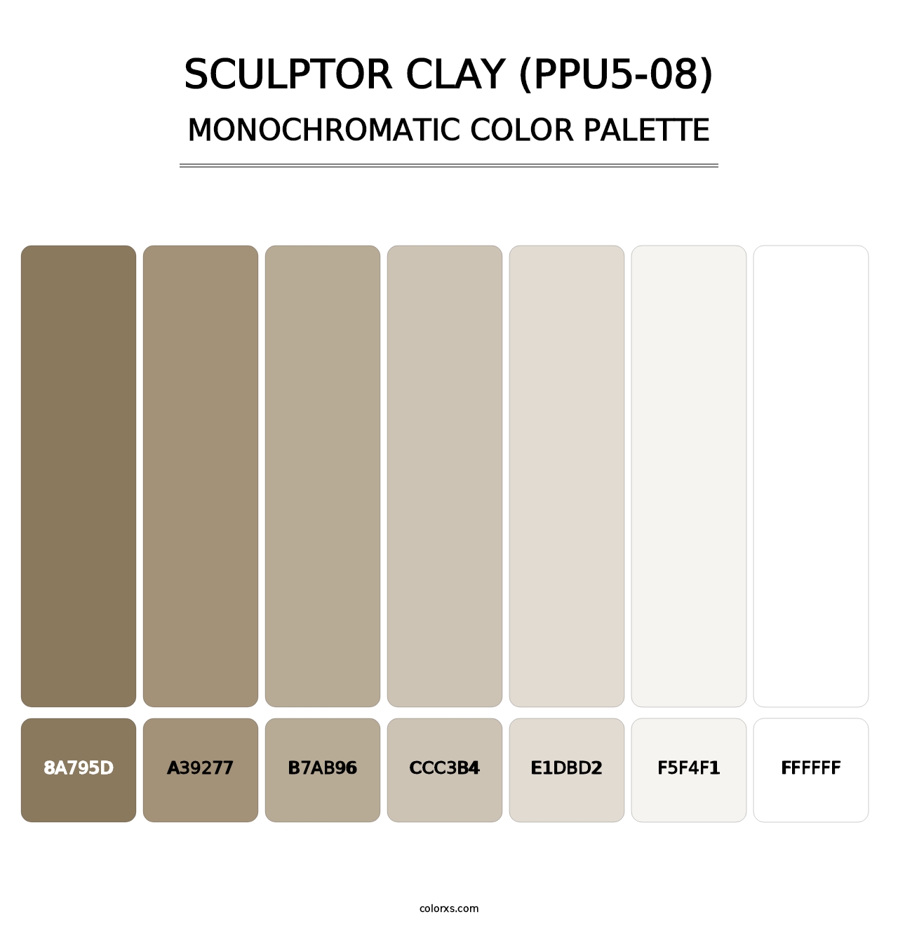Sculptor Clay (PPU5-08) - Monochromatic Color Palette