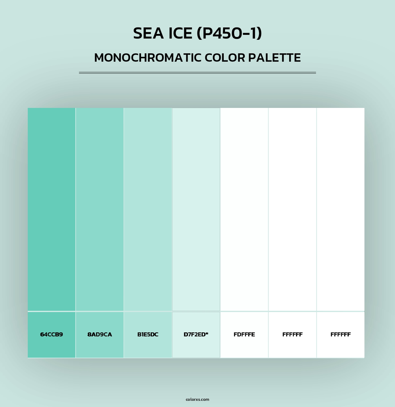 Sea Ice (P450-1) - Monochromatic Color Palette