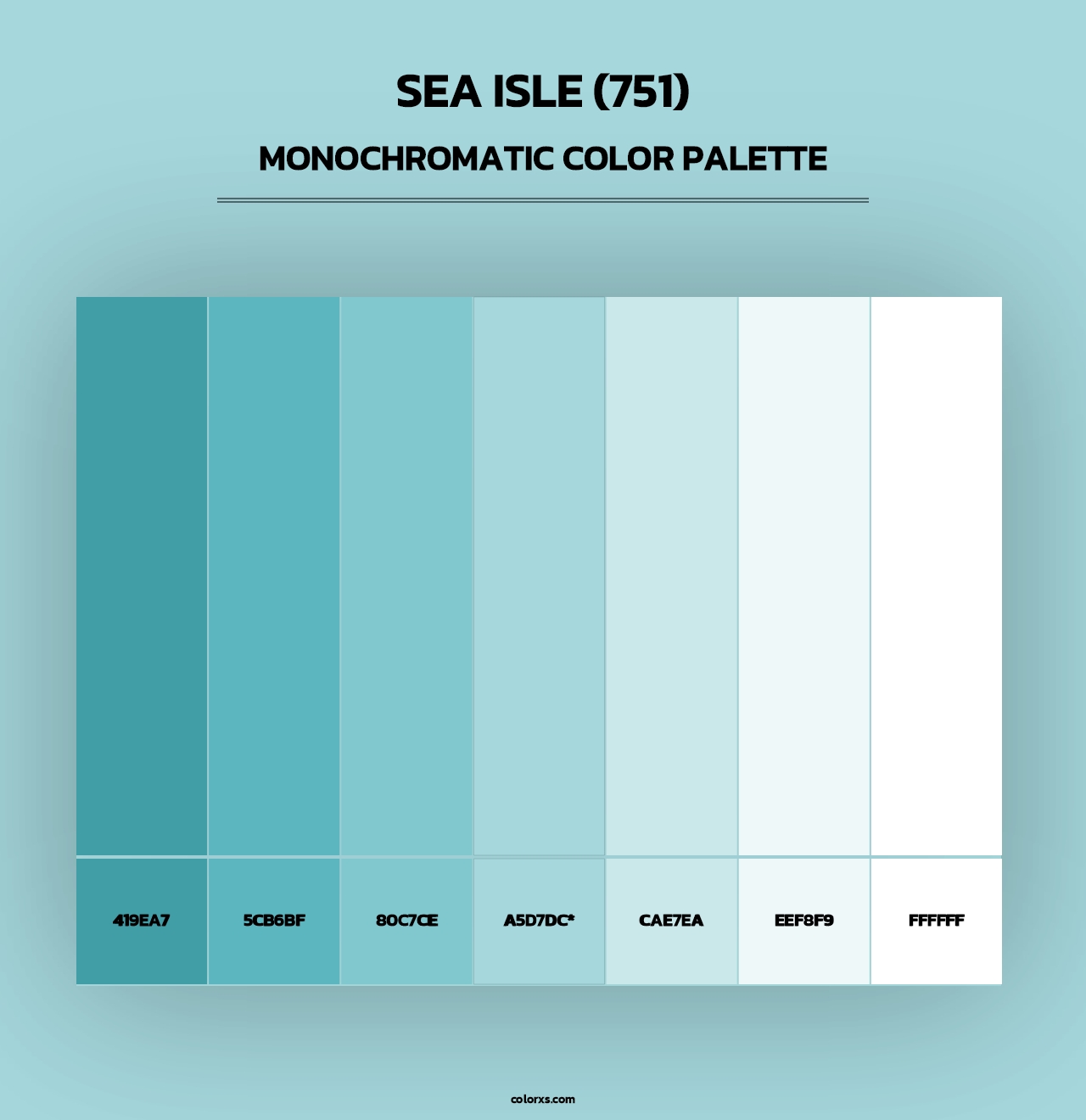 Sea Isle (751) - Monochromatic Color Palette