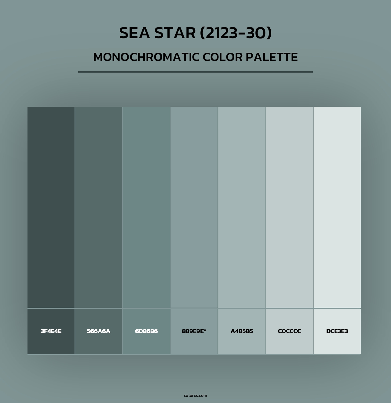 Sea Star (2123-30) - Monochromatic Color Palette