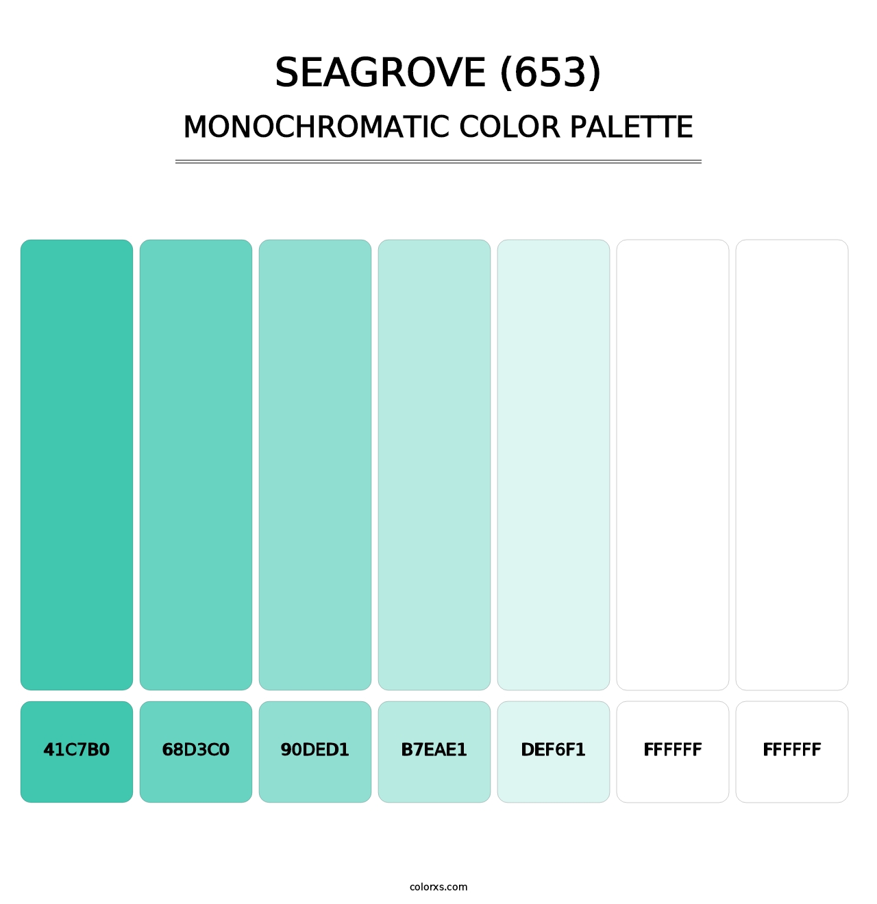 Seagrove (653) - Monochromatic Color Palette