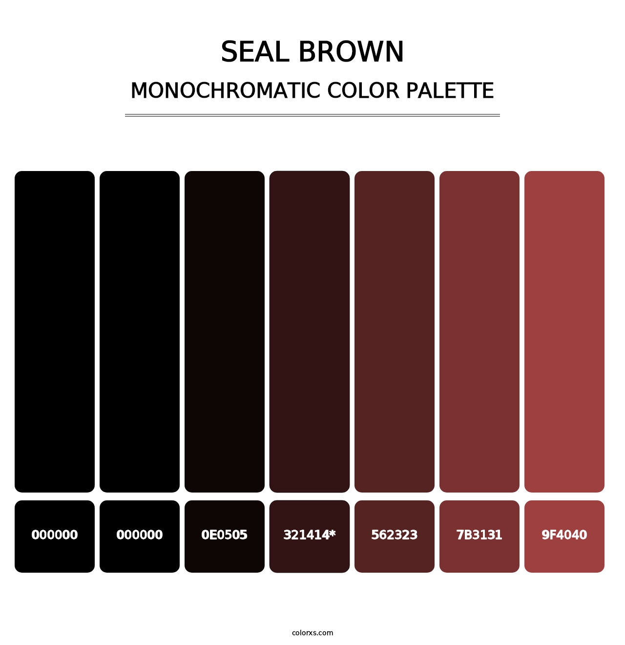Seal brown - Monochromatic Color Palette