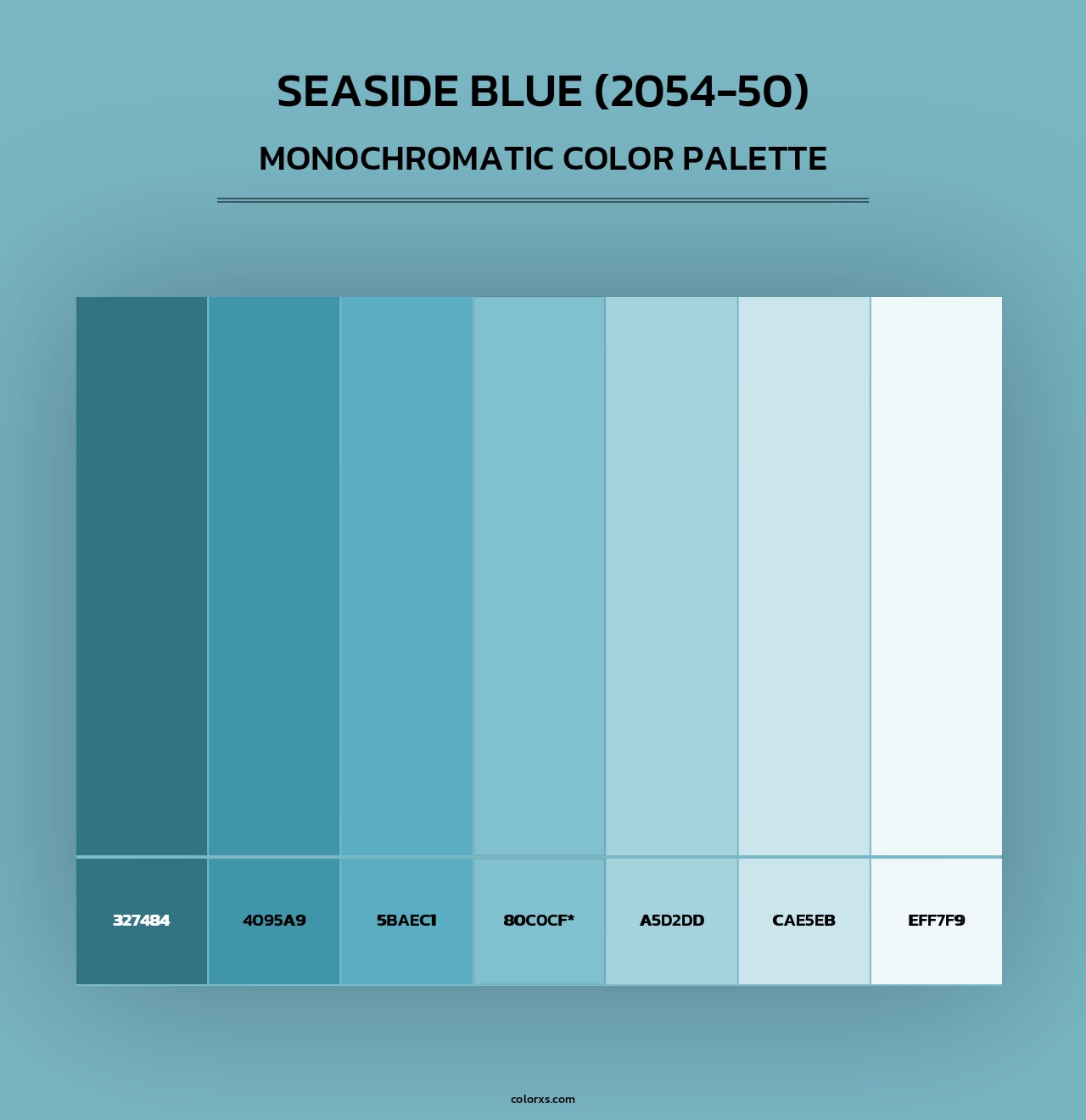 Seaside Blue (2054-50) - Monochromatic Color Palette