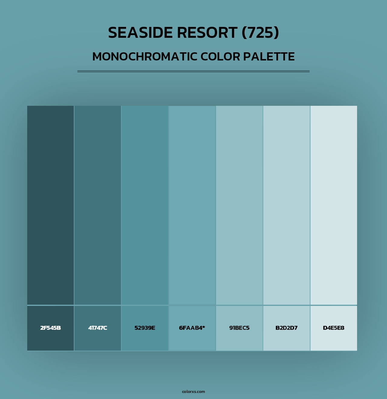 Seaside Resort (725) - Monochromatic Color Palette