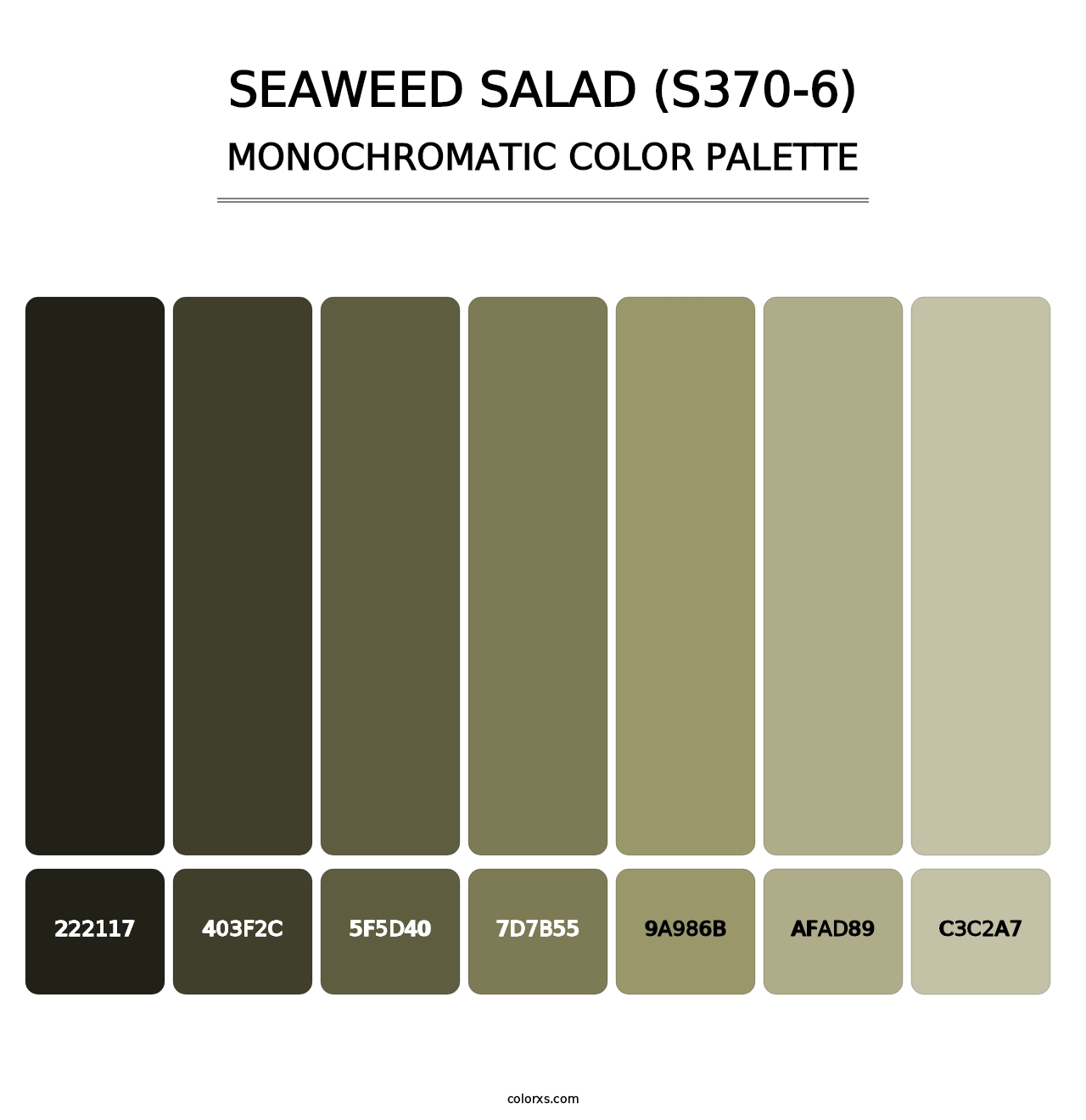 Seaweed Salad (S370-6) - Monochromatic Color Palette