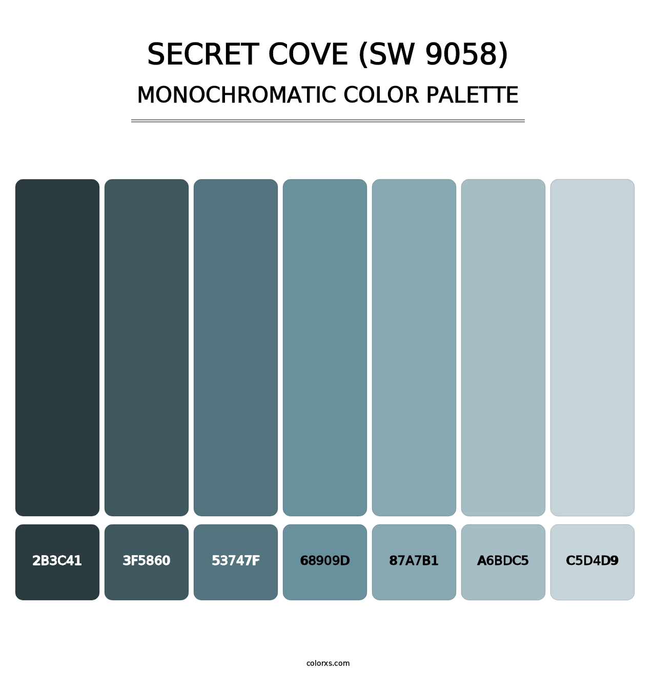 Secret Cove (SW 9058) - Monochromatic Color Palette