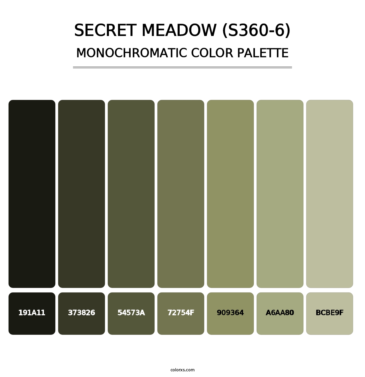 Secret Meadow (S360-6) - Monochromatic Color Palette