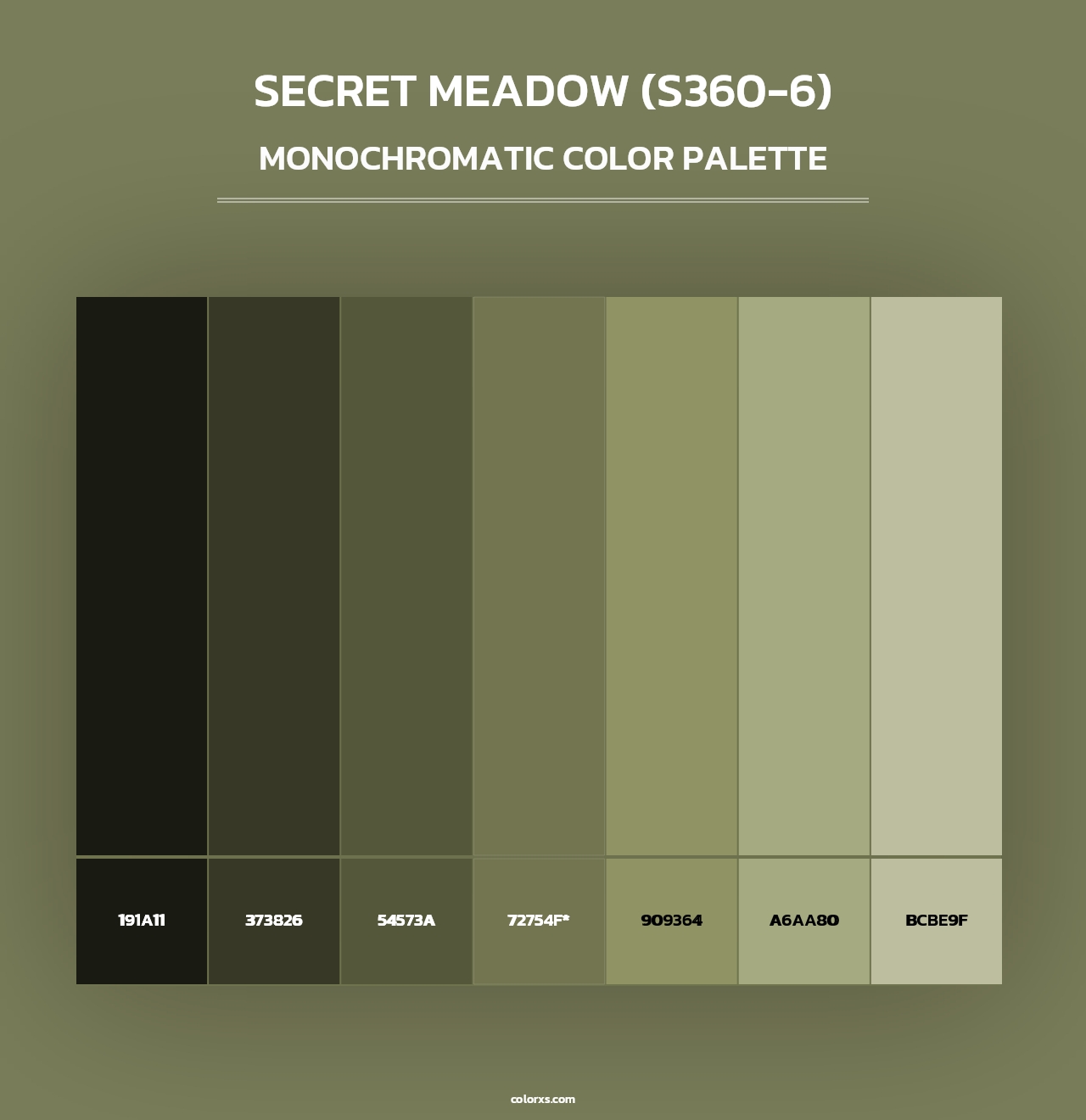 Secret Meadow (S360-6) - Monochromatic Color Palette