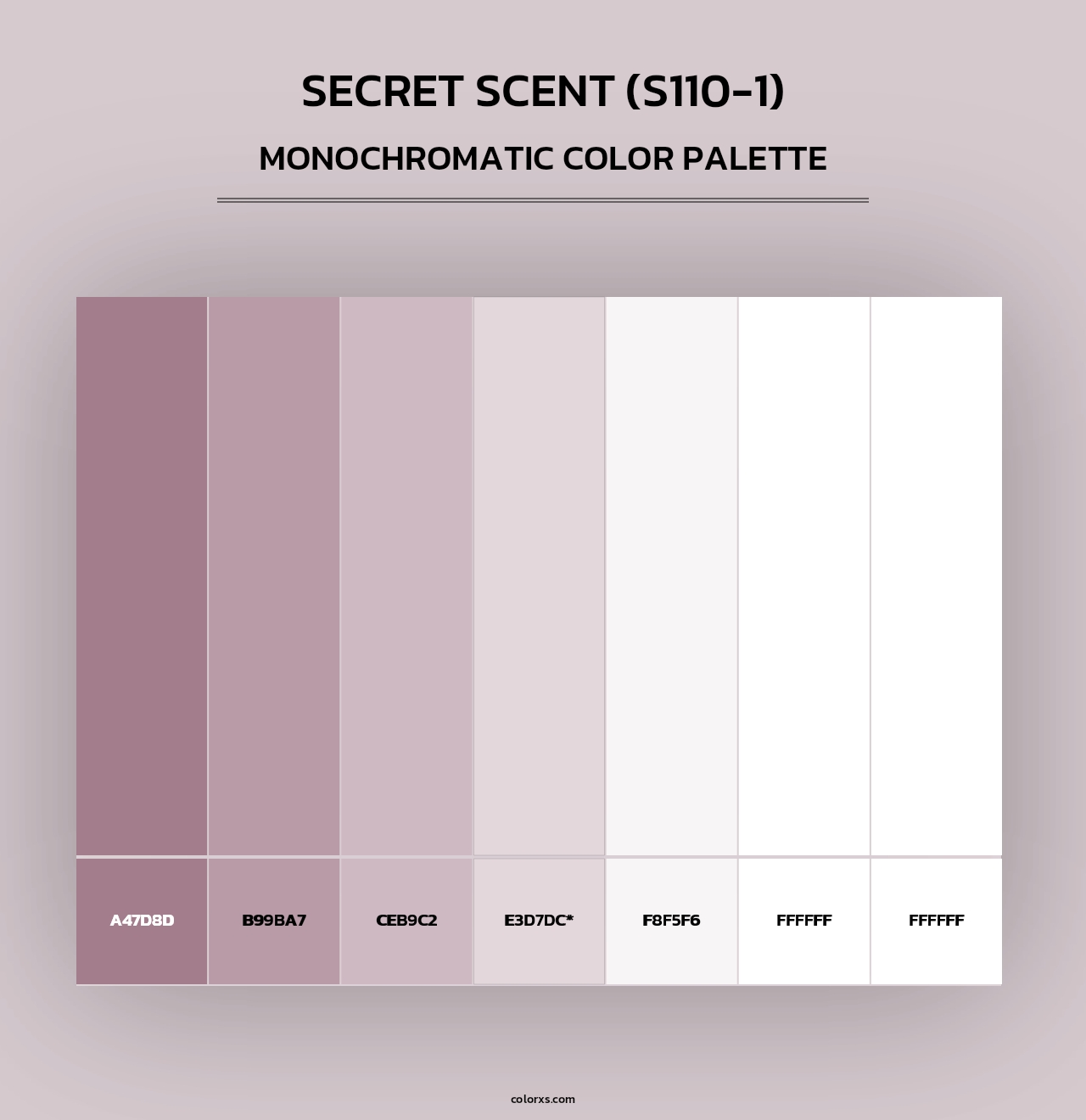 Secret Scent (S110-1) - Monochromatic Color Palette