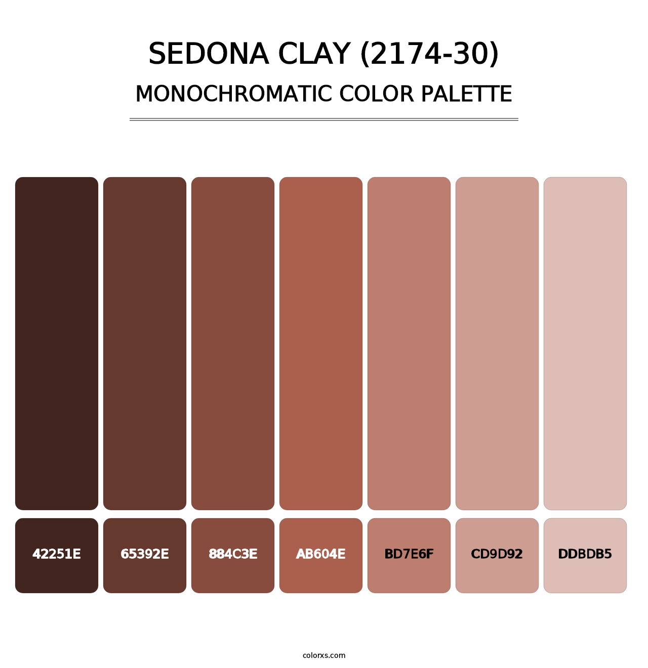 Sedona Clay (2174-30) - Monochromatic Color Palette