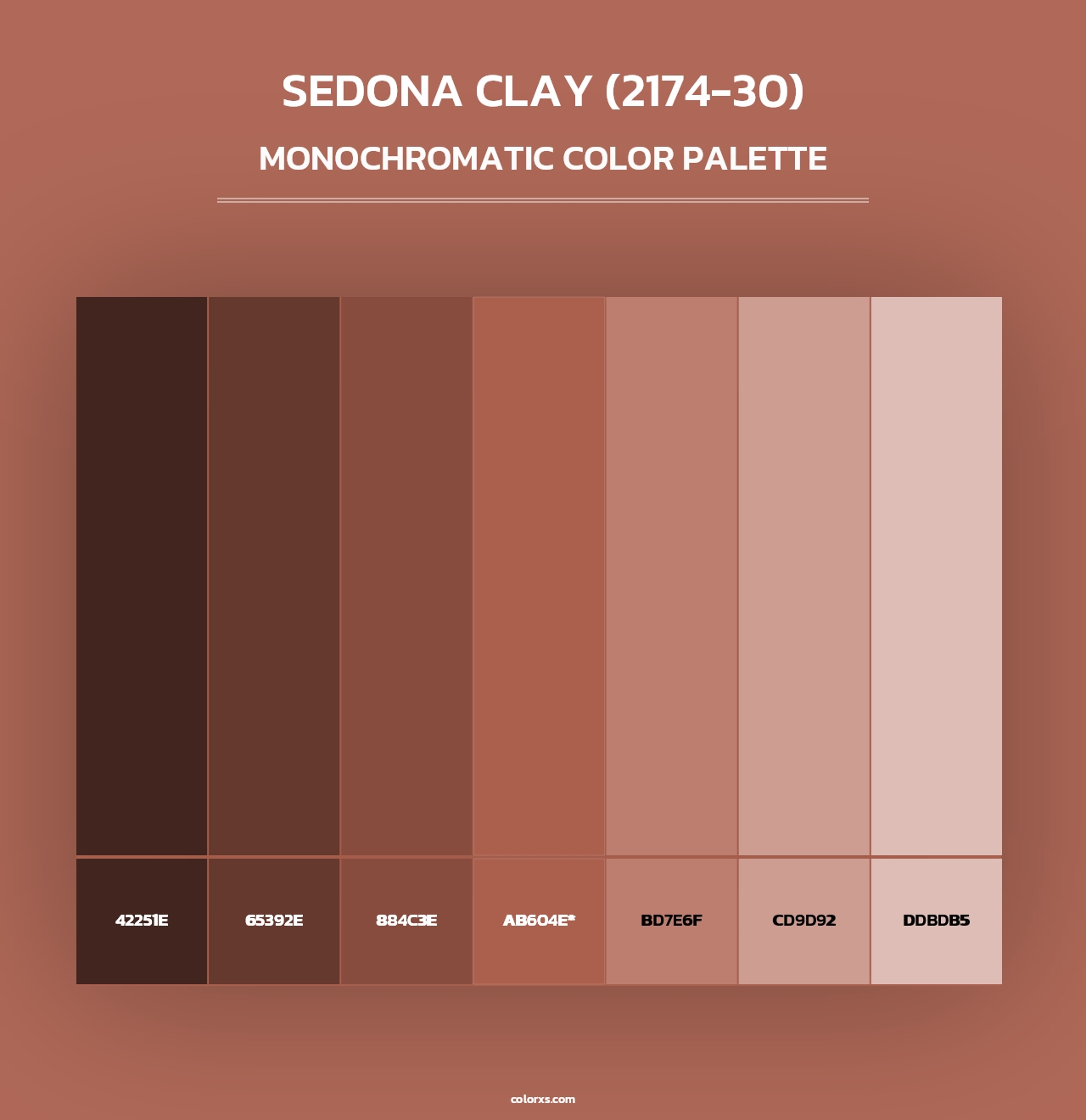 Sedona Clay (2174-30) - Monochromatic Color Palette