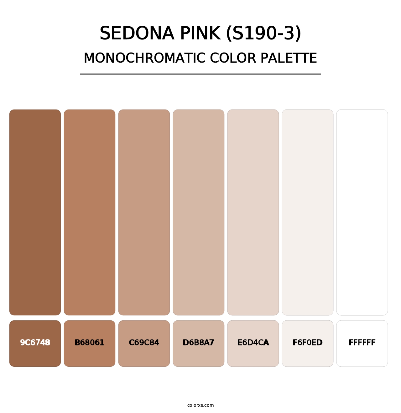 Sedona Pink (S190-3) - Monochromatic Color Palette