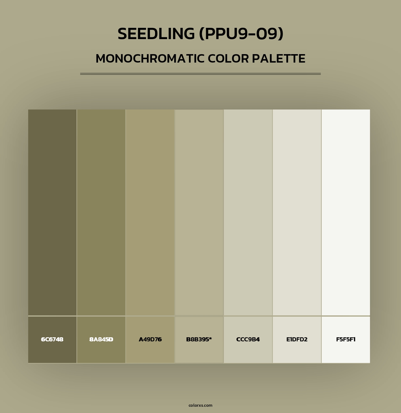 Seedling (PPU9-09) - Monochromatic Color Palette