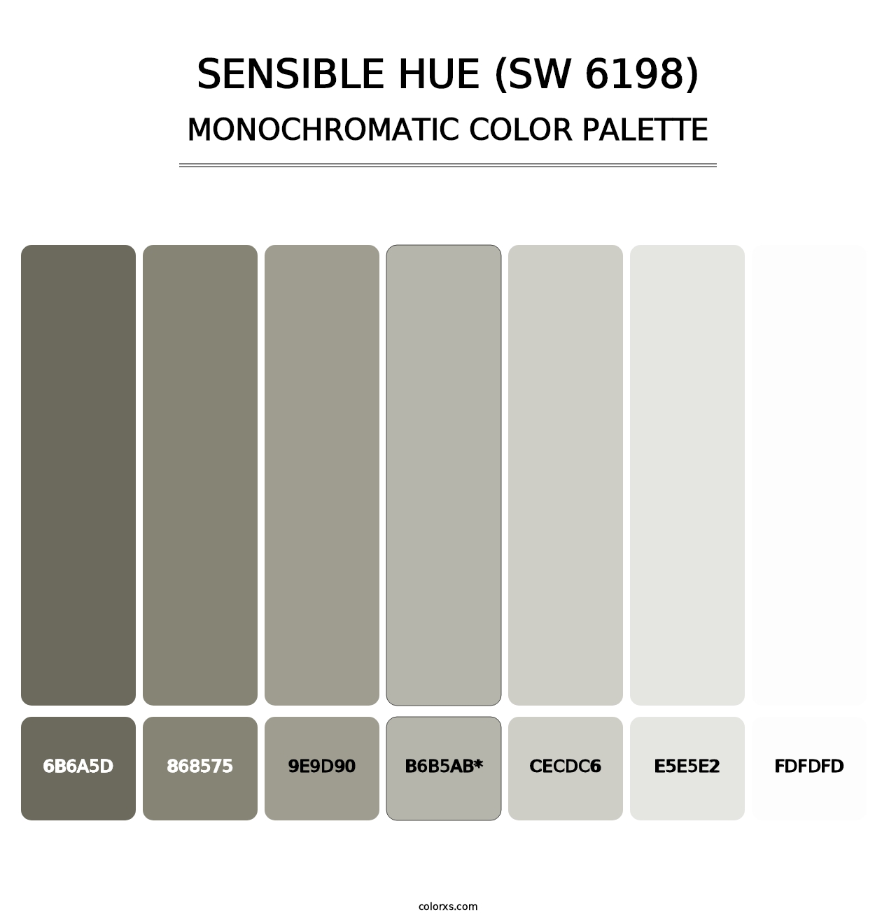Sensible Hue (SW 6198) - Monochromatic Color Palette