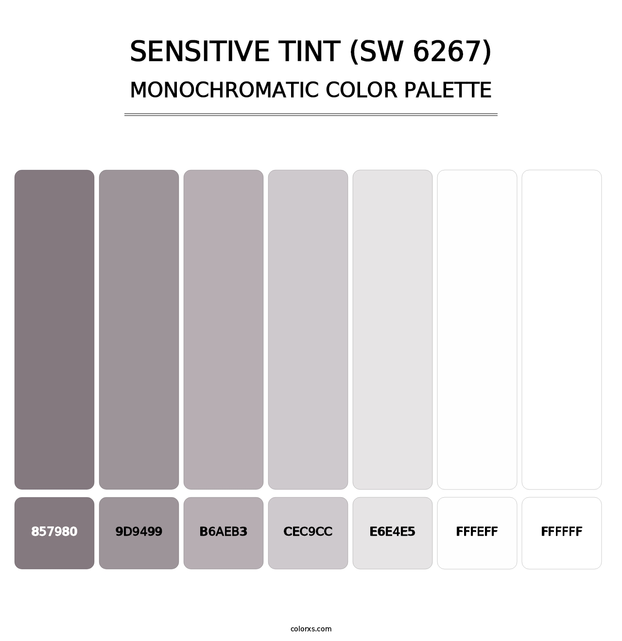 Sensitive Tint (SW 6267) - Monochromatic Color Palette
