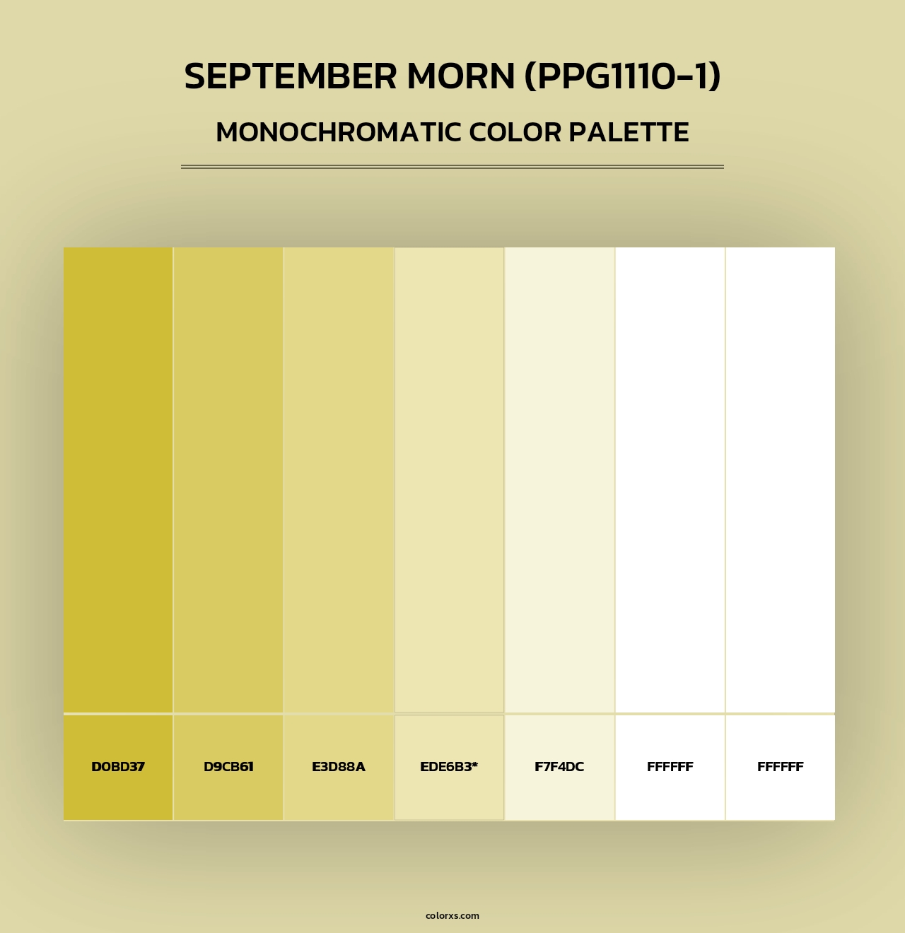 September Morn (PPG1110-1) - Monochromatic Color Palette