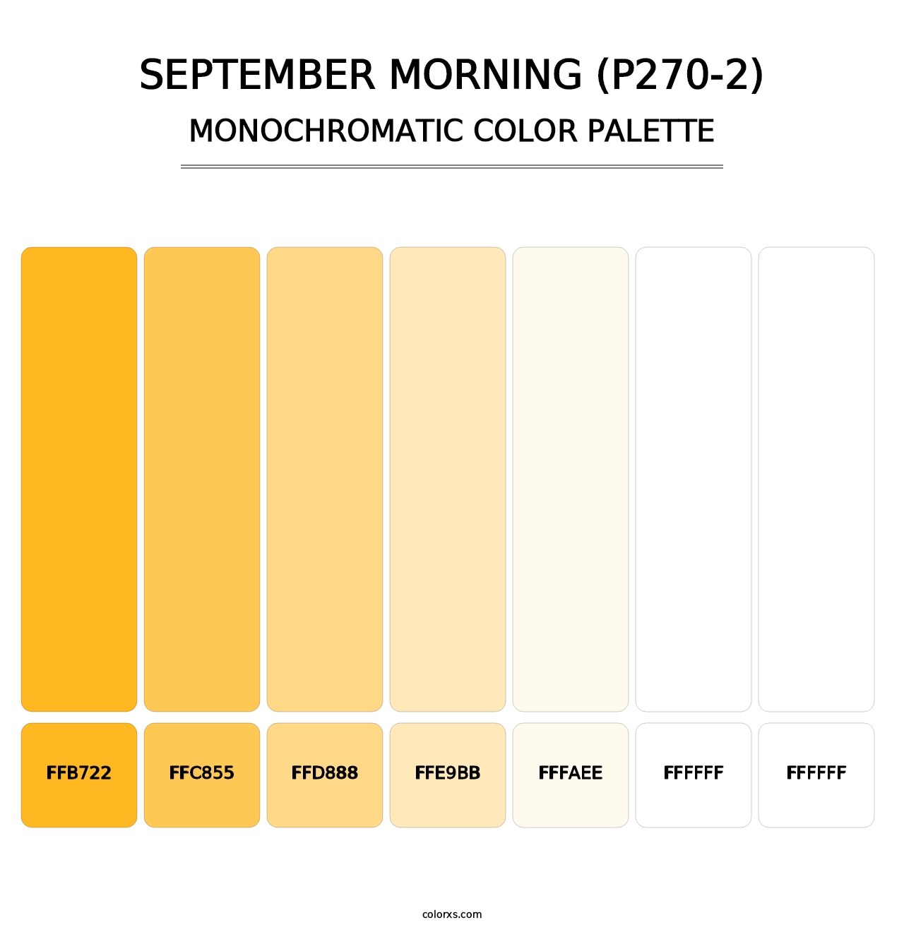 September Morning (P270-2) - Monochromatic Color Palette