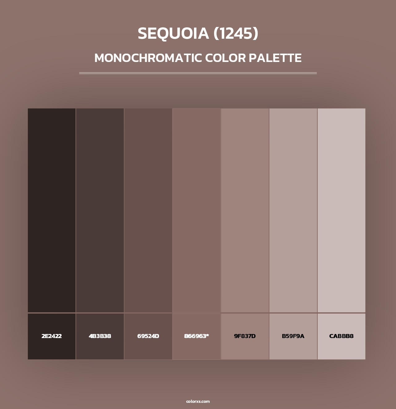 Sequoia (1245) - Monochromatic Color Palette