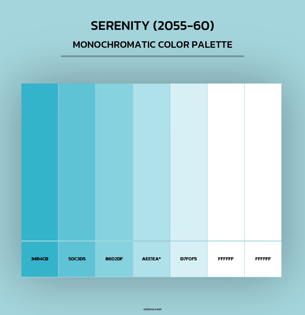Serenity (2055-60) - Monochromatic Color Palette