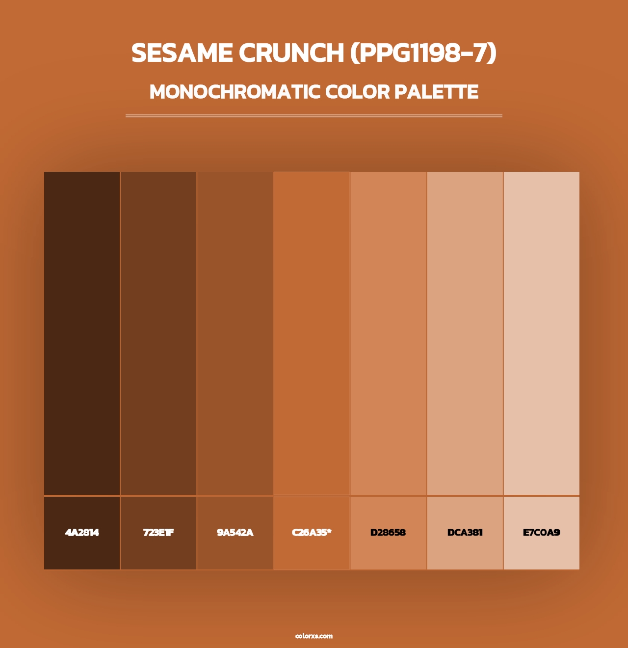 Sesame Crunch (PPG1198-7) - Monochromatic Color Palette