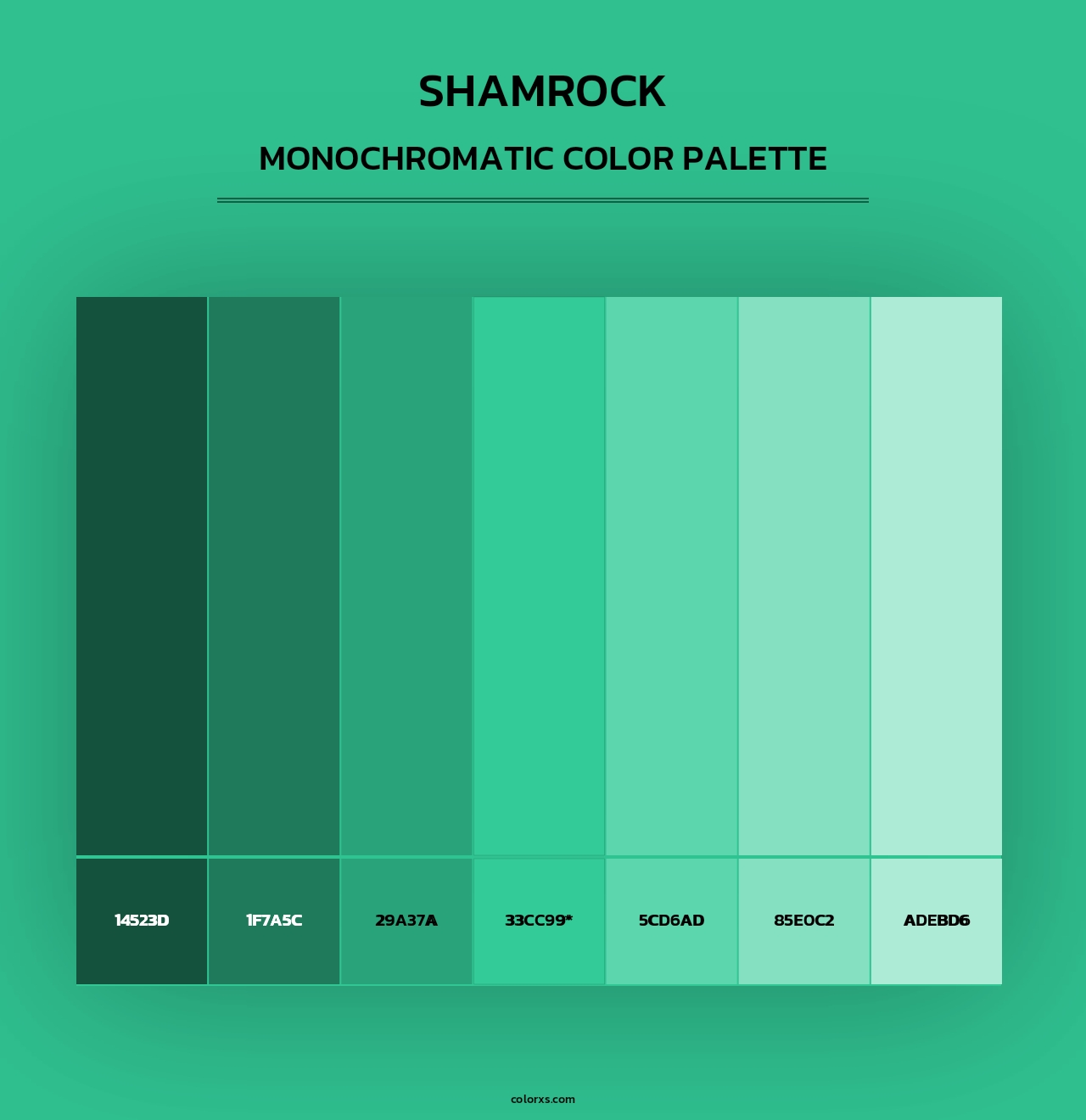 Shamrock - Monochromatic Color Palette