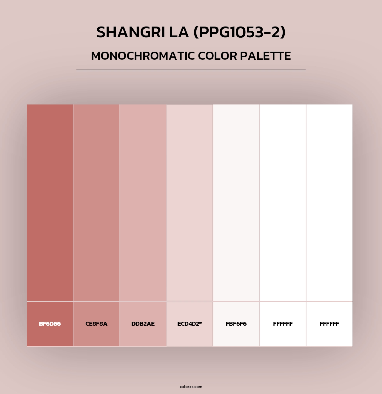 Shangri La (PPG1053-2) - Monochromatic Color Palette