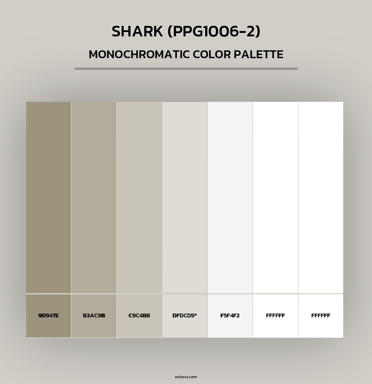 Shark (PPG1006-2) - Monochromatic Color Palette