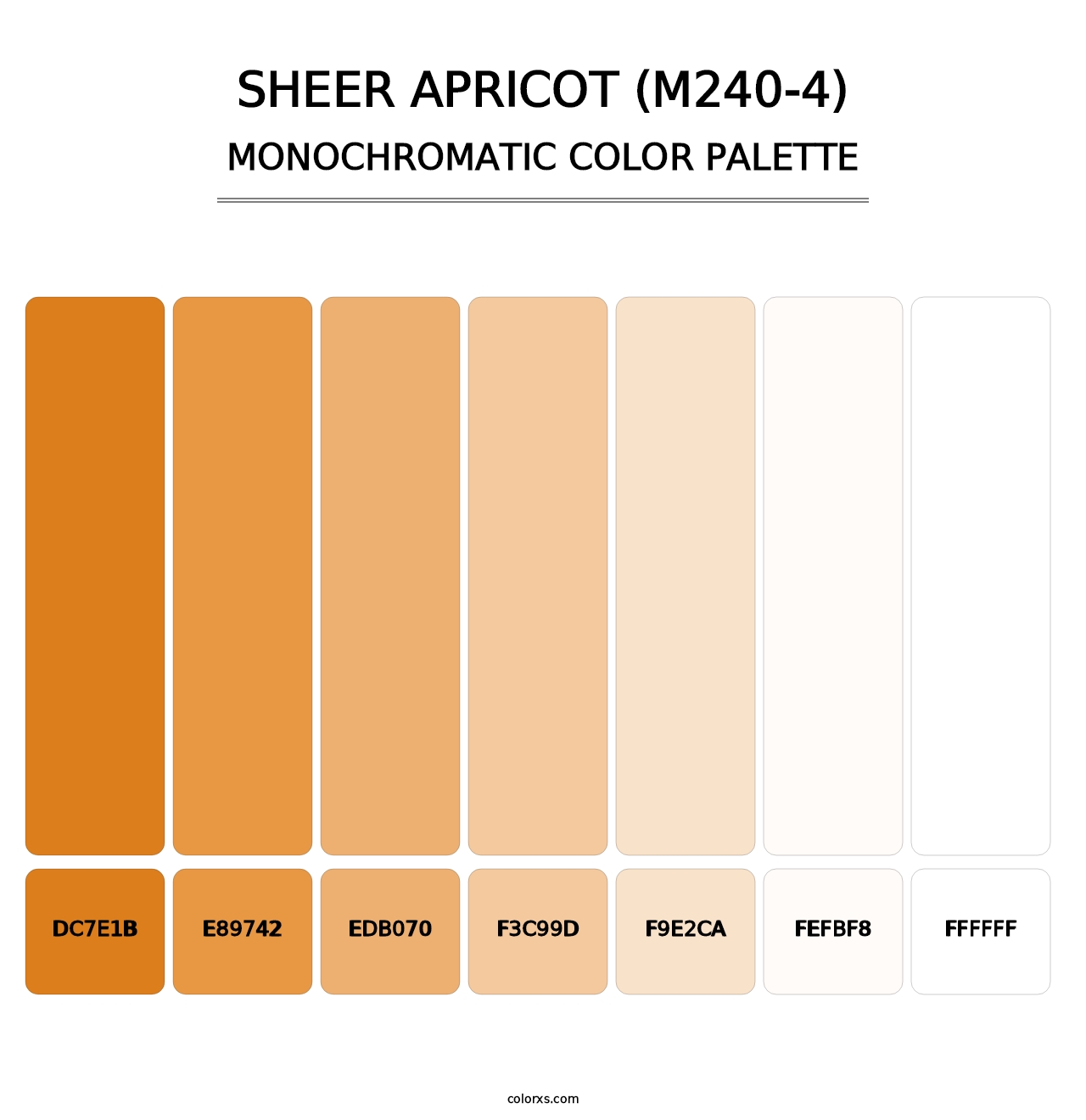 Sheer Apricot (M240-4) - Monochromatic Color Palette