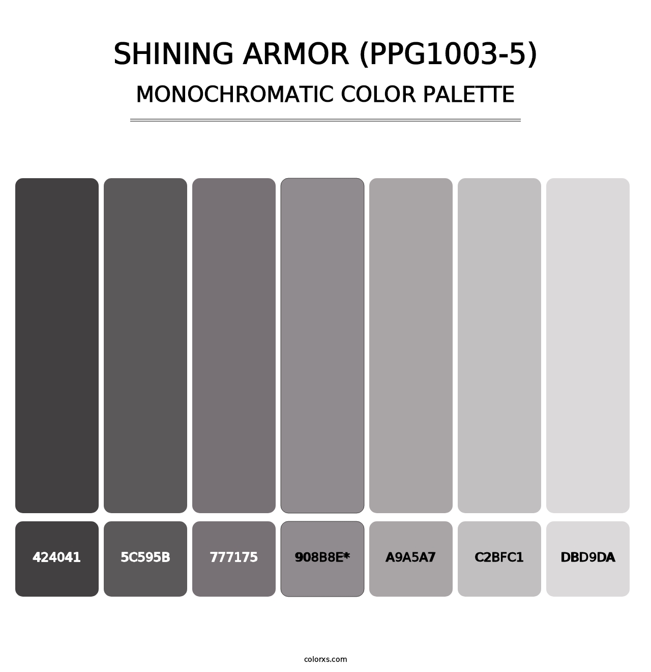 Shining Armor (PPG1003-5) - Monochromatic Color Palette