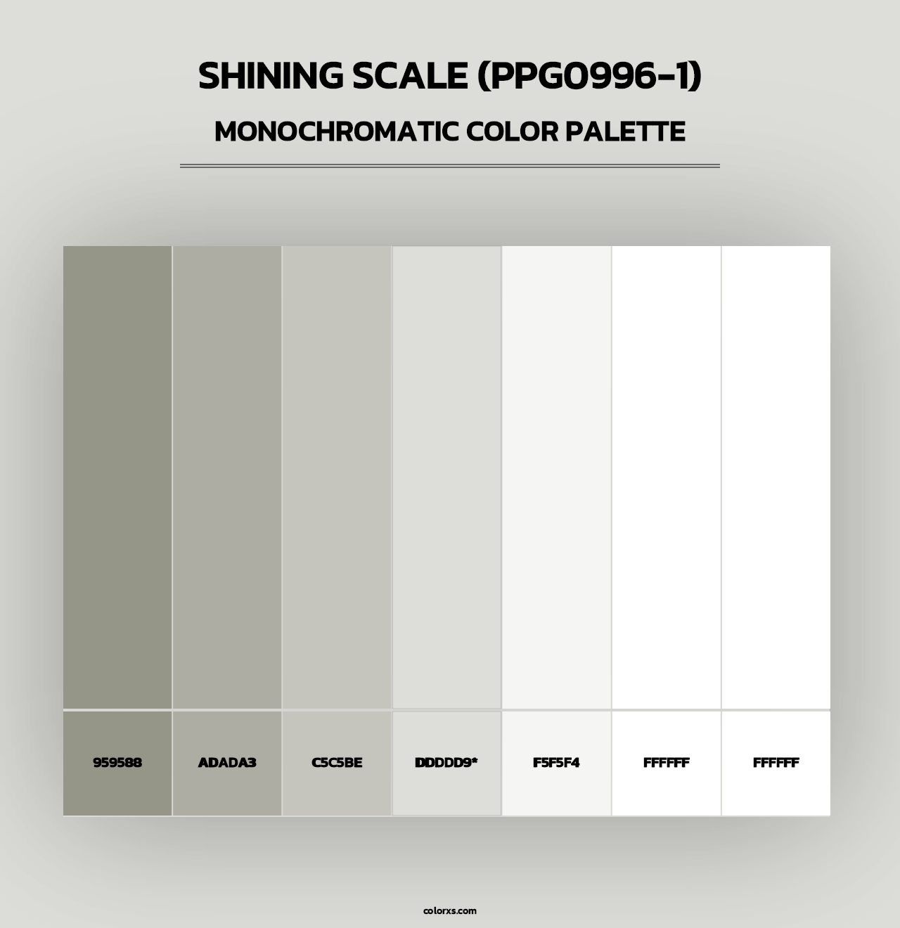 Shining Scale (PPG0996-1) - Monochromatic Color Palette