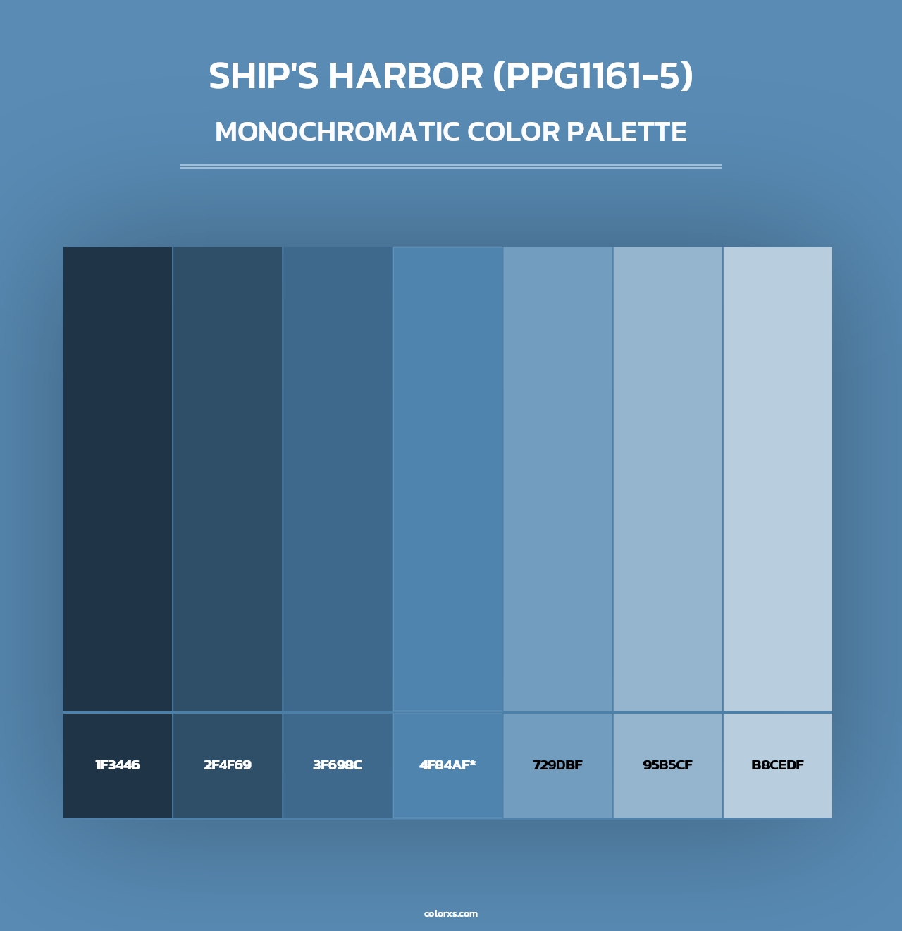 Ship's Harbor (PPG1161-5) - Monochromatic Color Palette