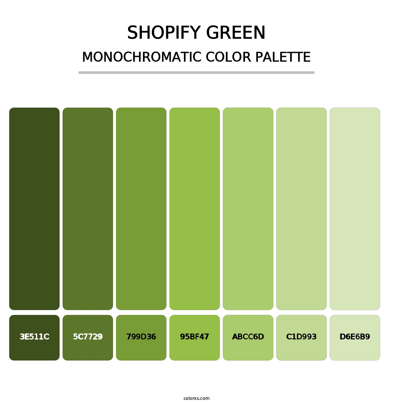 Shopify Green - Monochromatic Color Palette