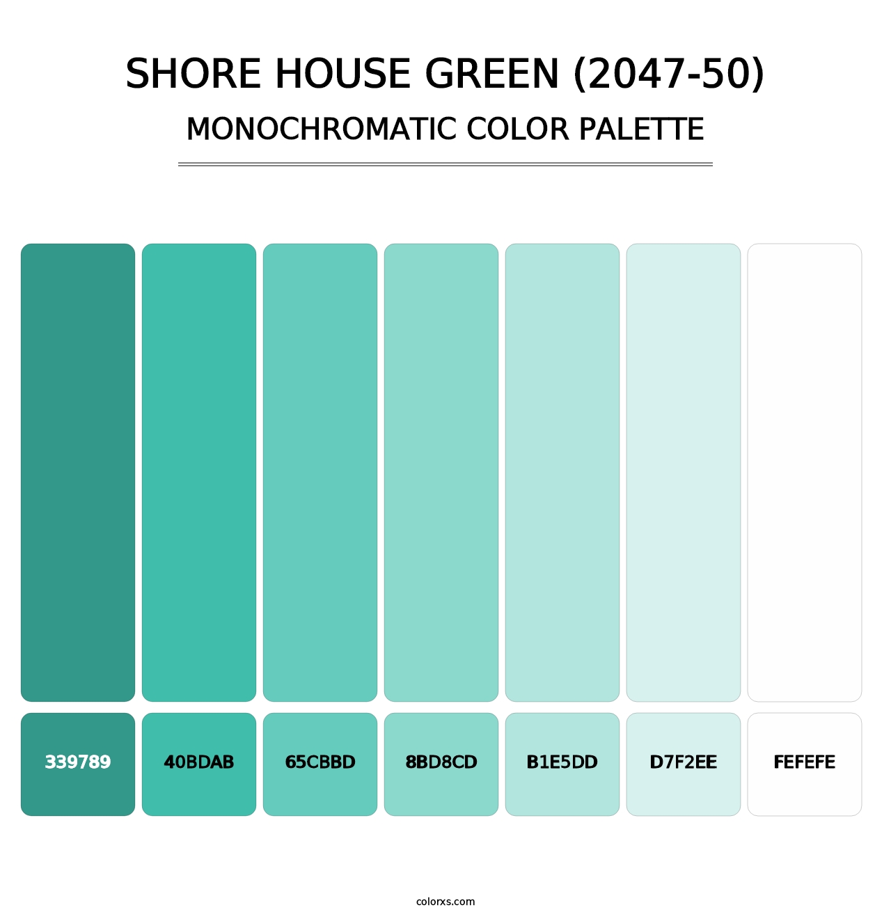 Shore House Green (2047-50) - Monochromatic Color Palette