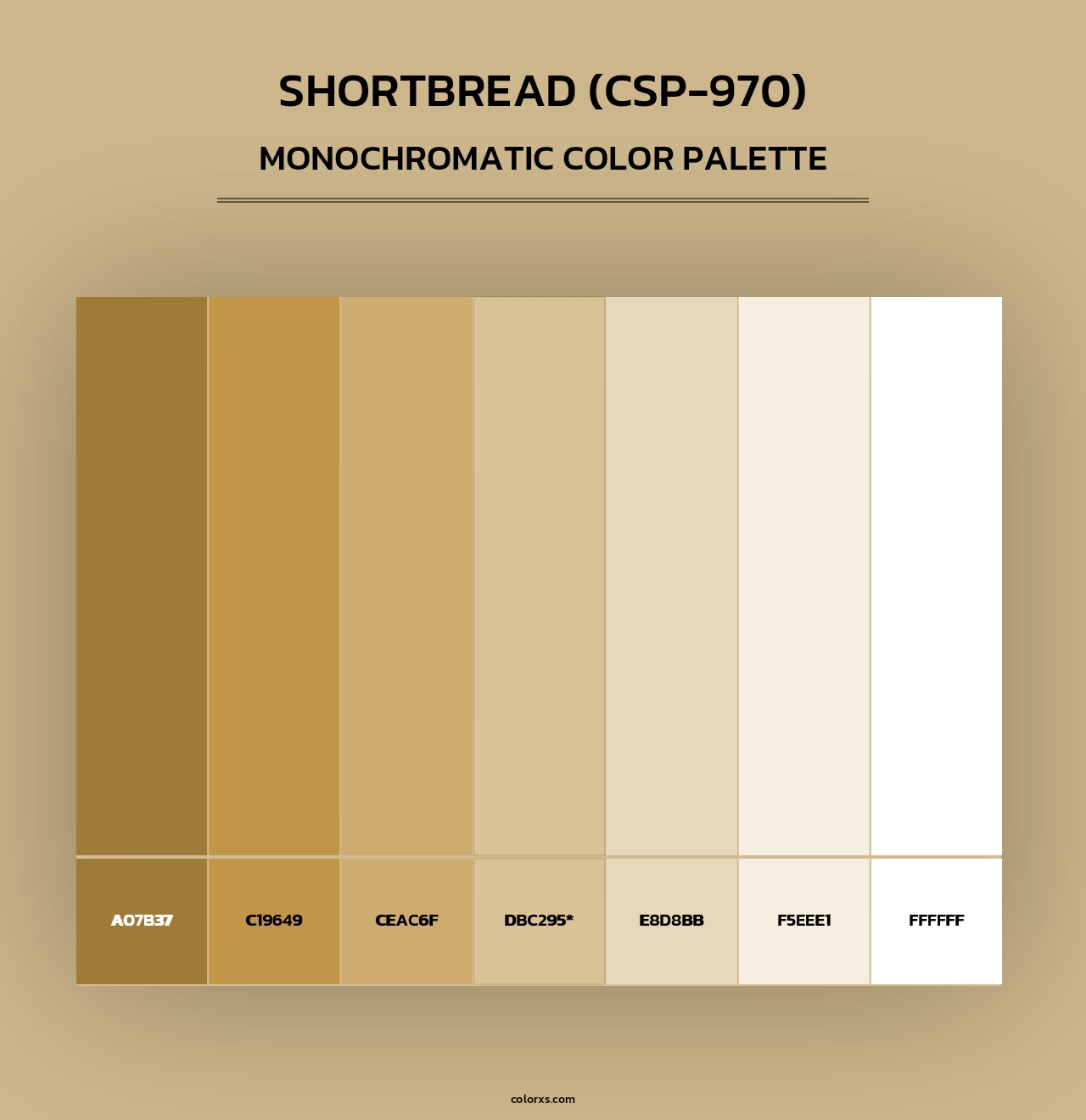 Shortbread (CSP-970) - Monochromatic Color Palette
