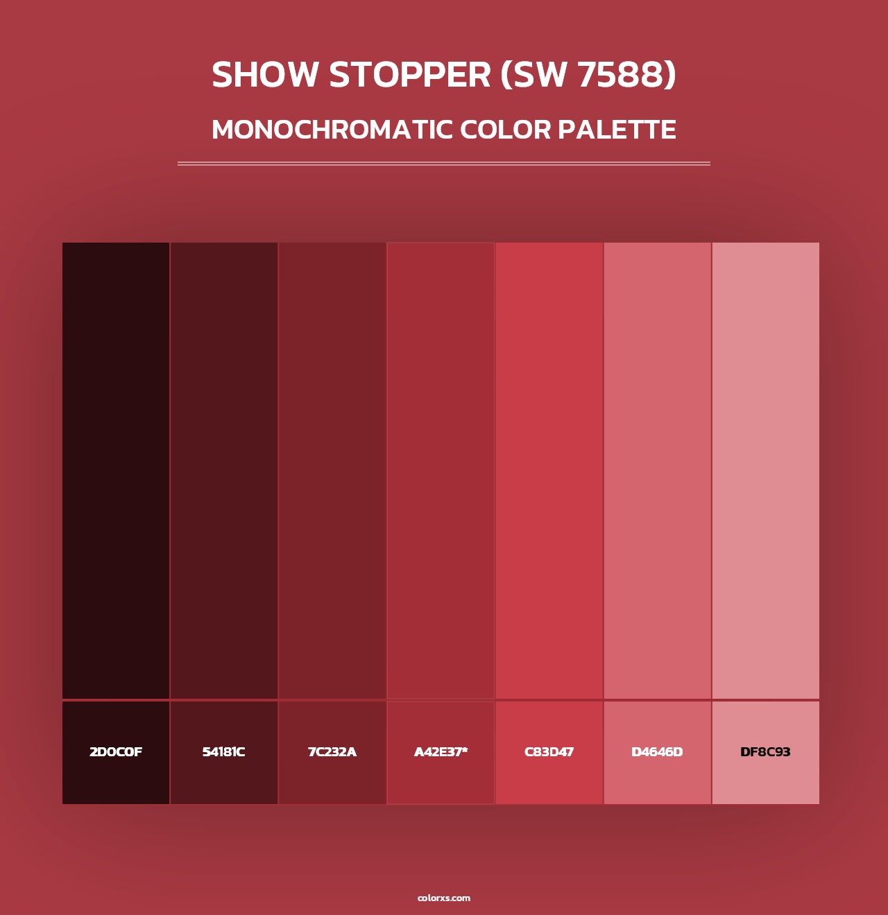 Show Stopper (SW 7588) - Monochromatic Color Palette