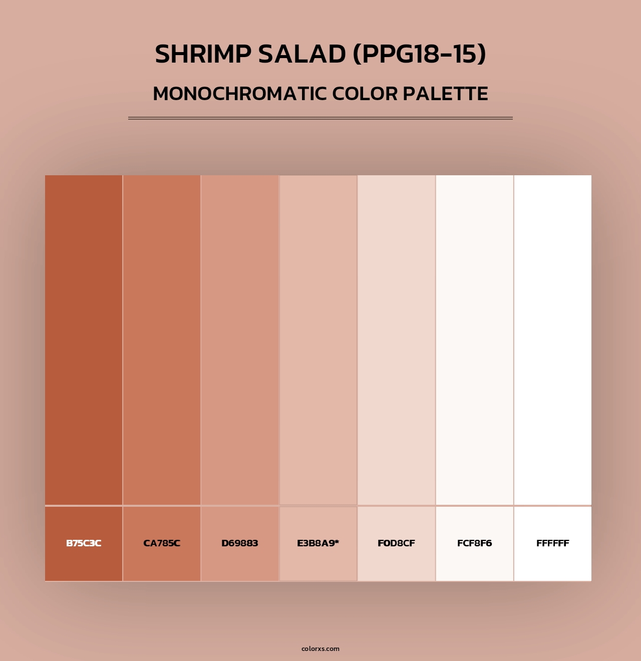 Shrimp Salad (PPG18-15) - Monochromatic Color Palette