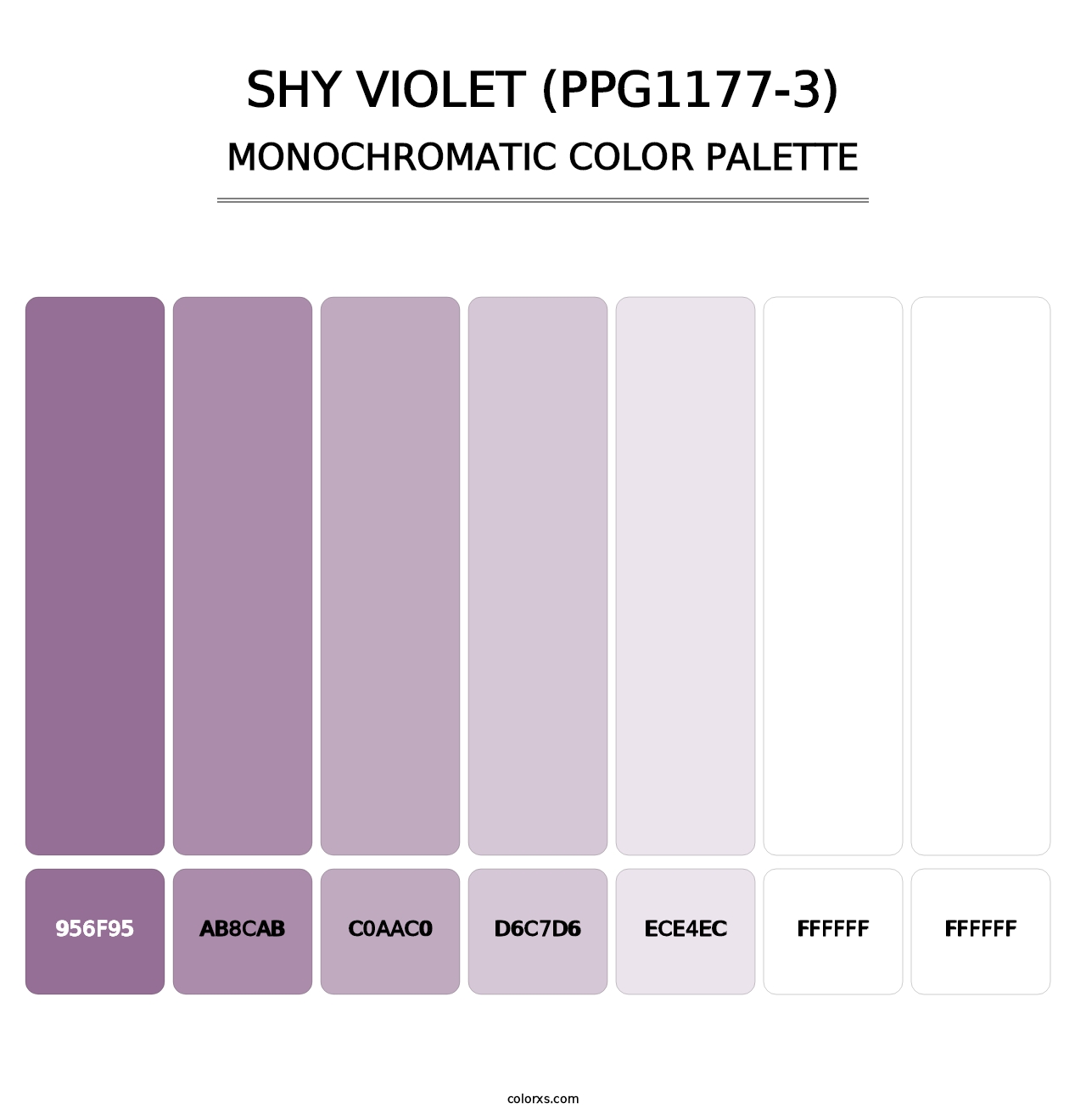 Shy Violet (PPG1177-3) - Monochromatic Color Palette